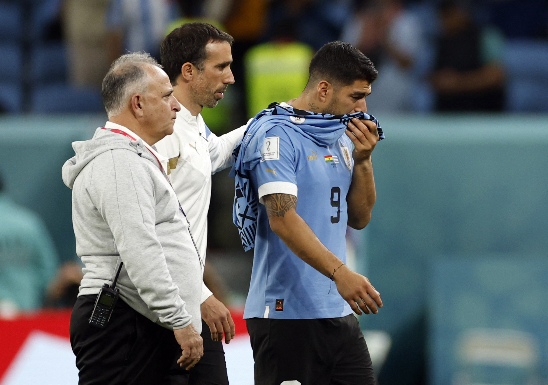 Luis Suárez fue eliminado del Mundial de Qatar con Uruguay (REUTERS/John Sibley)