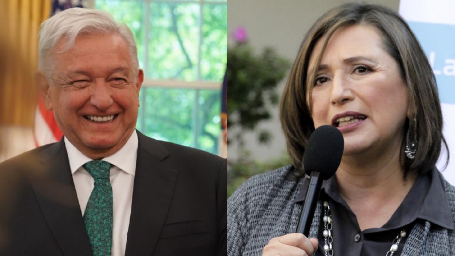 Xóchitl Gálvez criticó a López Obrador por "burlarse" de las peticiones de E.U. y Canadá para revisar la política energética de México por, presuntamente, incumplir con el T-MEC. (Fotos: Twitter/@lopezobrador_ | Facebook/Xóchitl Gálvez Ruiz)