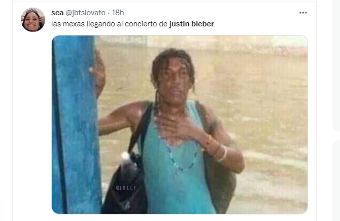 Justin Bieber returns to Mexico and consumers react with funny meems (Photo: Twitter / @jbtslovato)