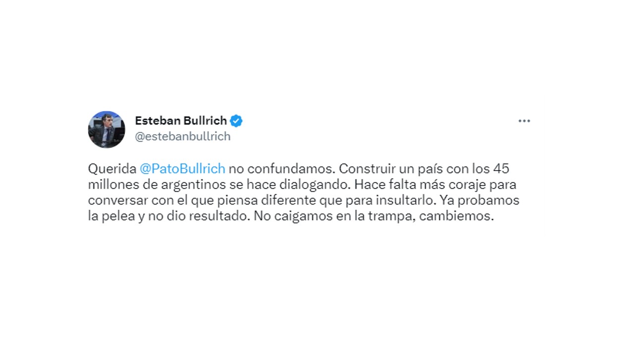 El mensaje que el ex ministro de Educación publicó en las redes sociales para la líder del PRO, Patricia Bullrich