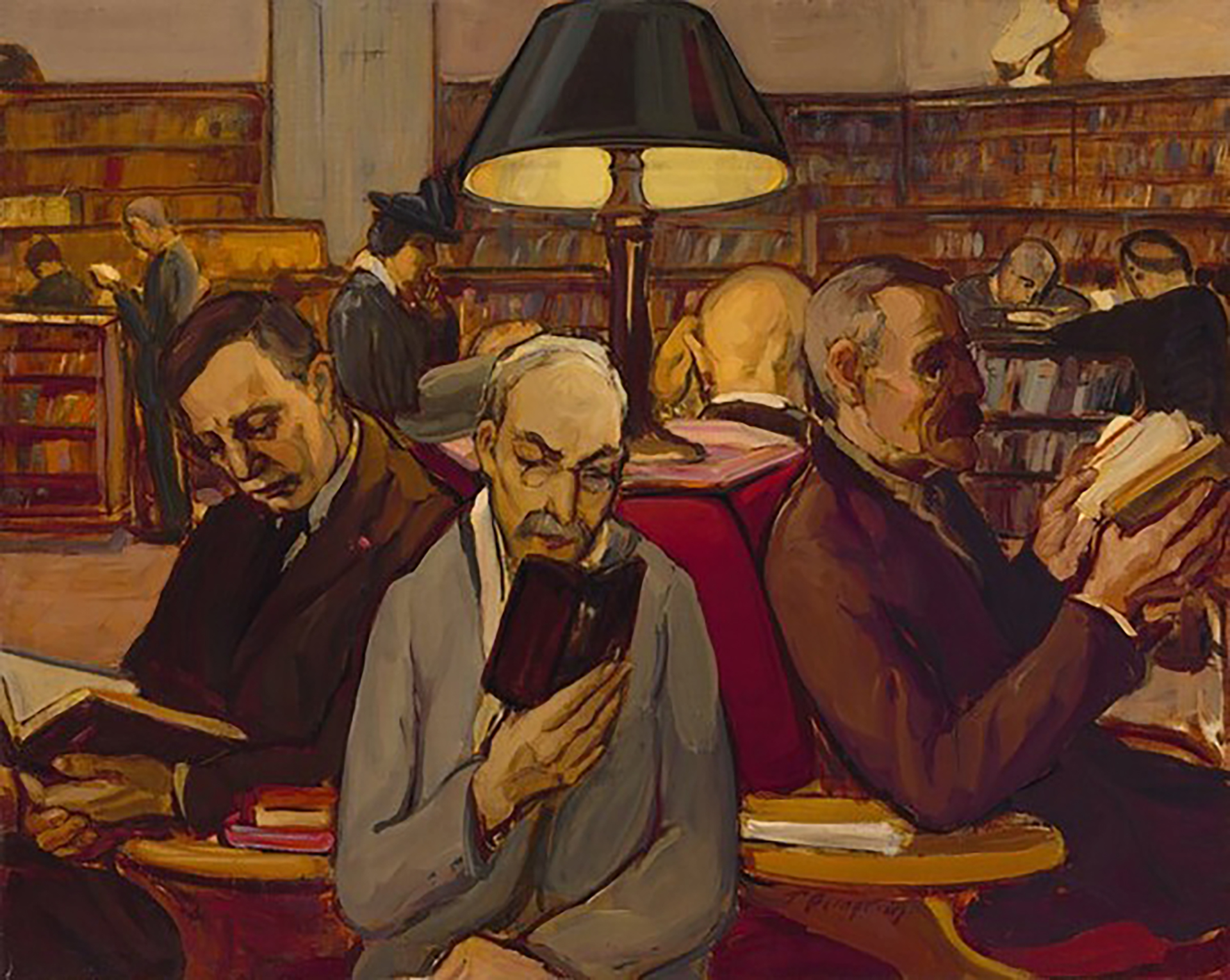 "Los lectores", de Theresa Bernstein (National Gallery of Art)