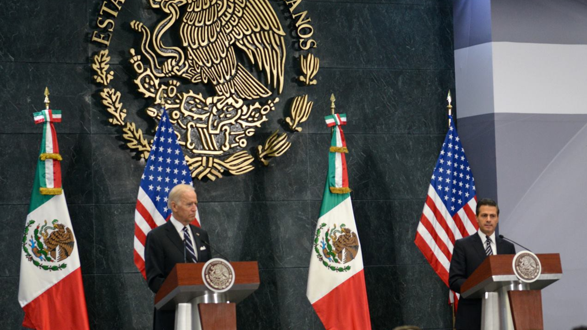 Joe Biden en un encuentro bilateral con Enrique Peña Nieto en México, en 2016 (Foto: Embajada de Estados Unidos en México)