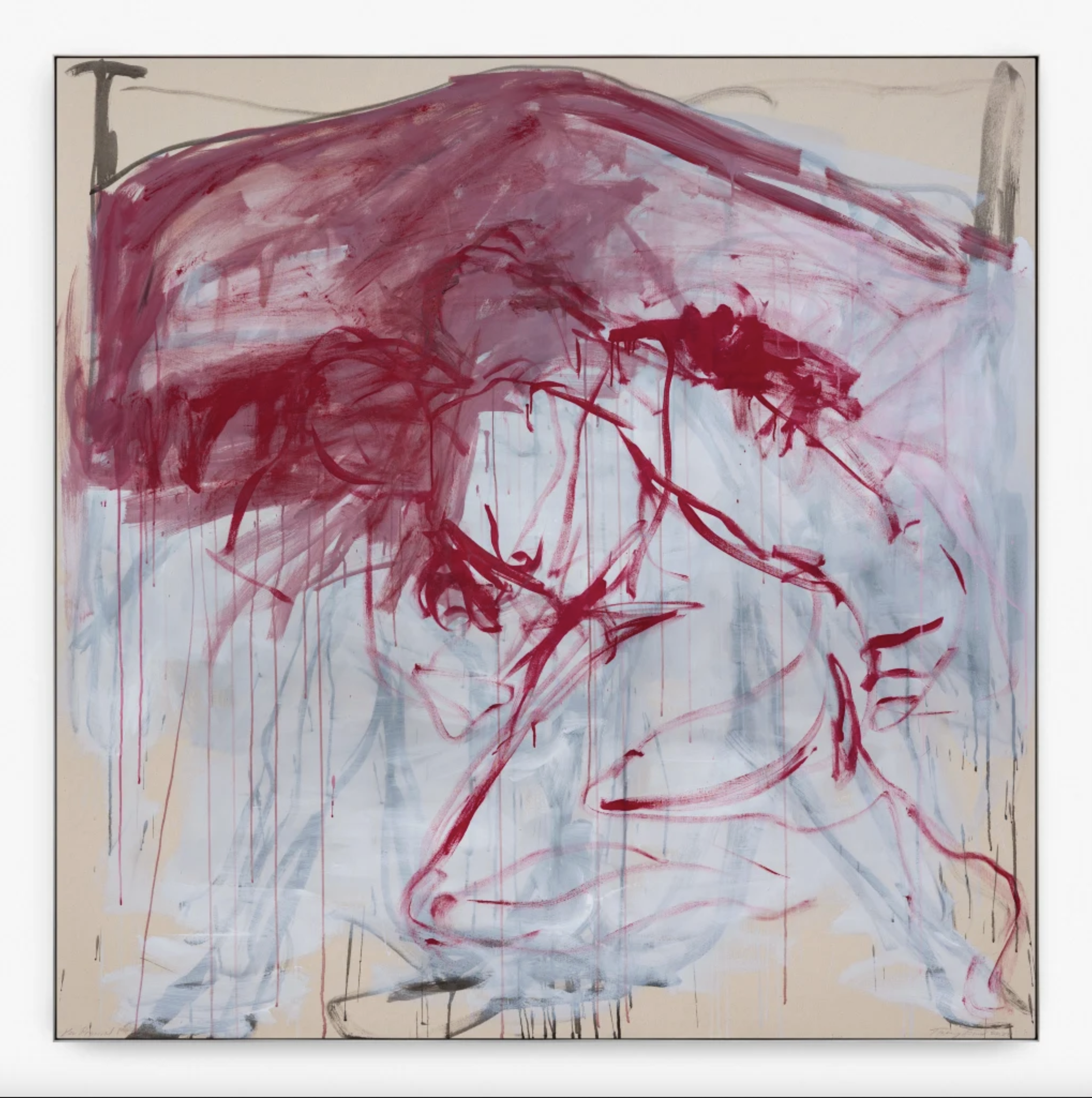 "You Promised Me Love", un trabajo reciente de la artista británica Tracey Emin, vendido por la galería Xavier Hufkens.
