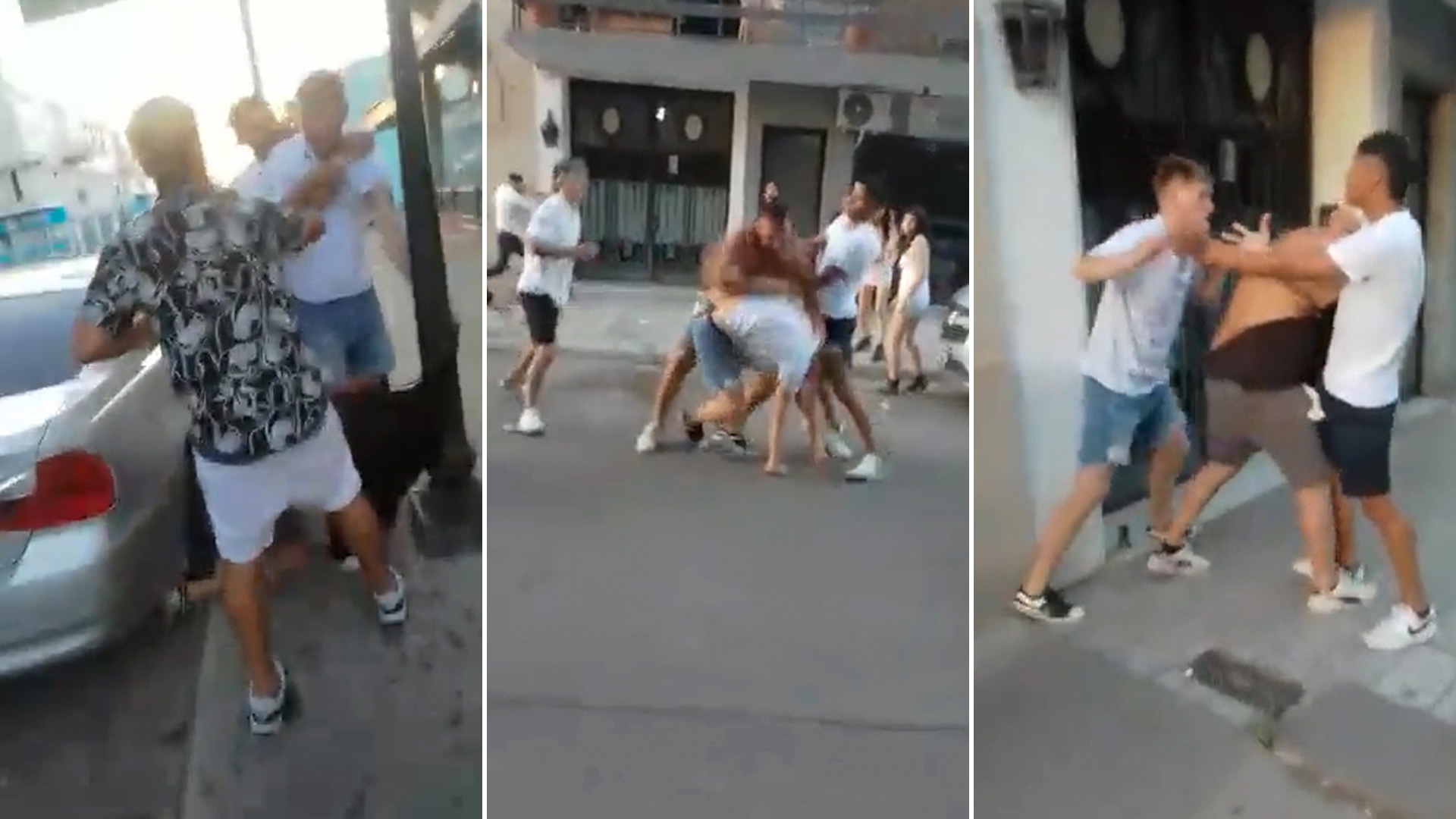 “Lo vas a matar, ¡pará!”: el video de la feroz pelea a la salida de un boliche en San Pedro 