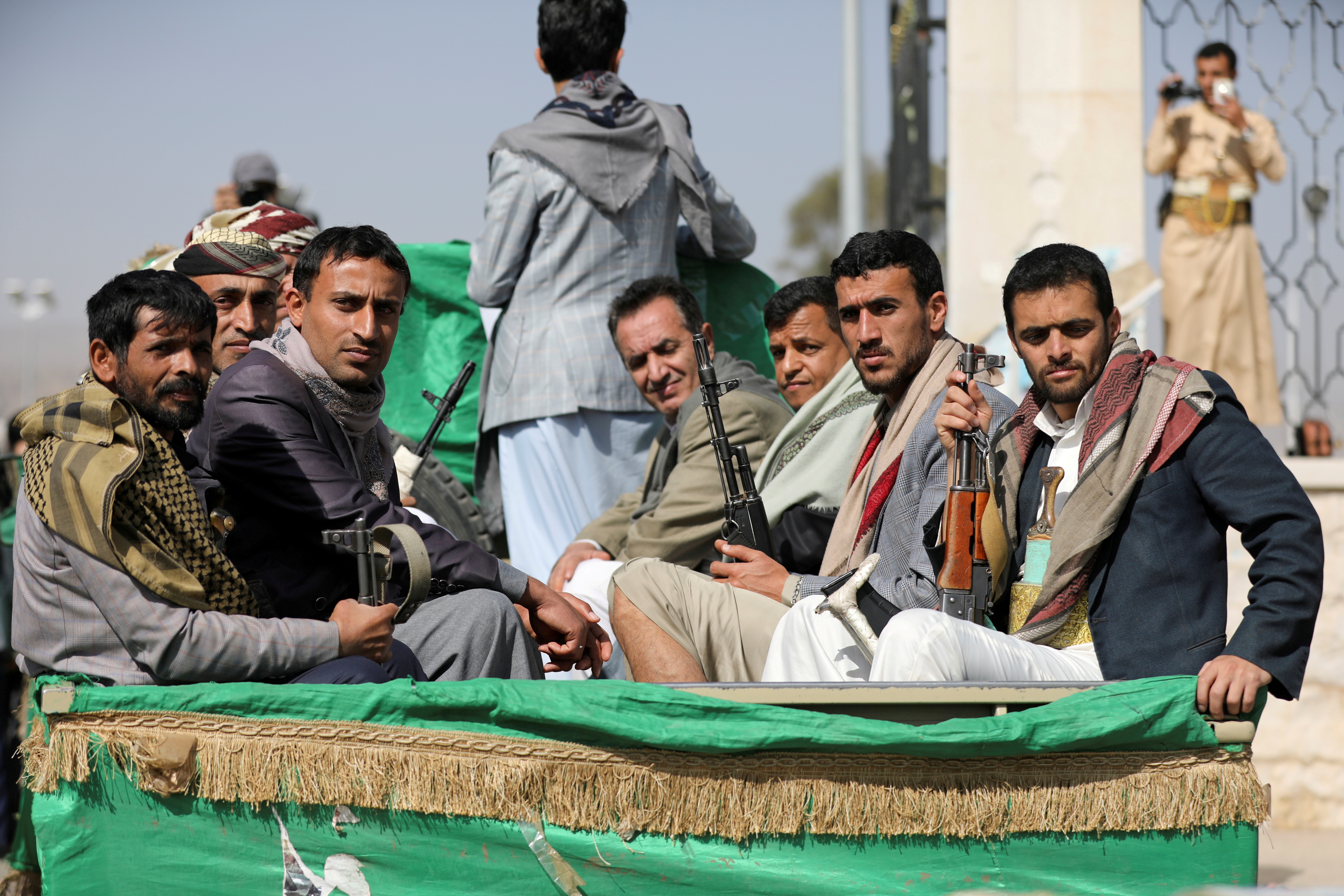 Rebeldes hutíes en Saná, Yemen (Reuters)