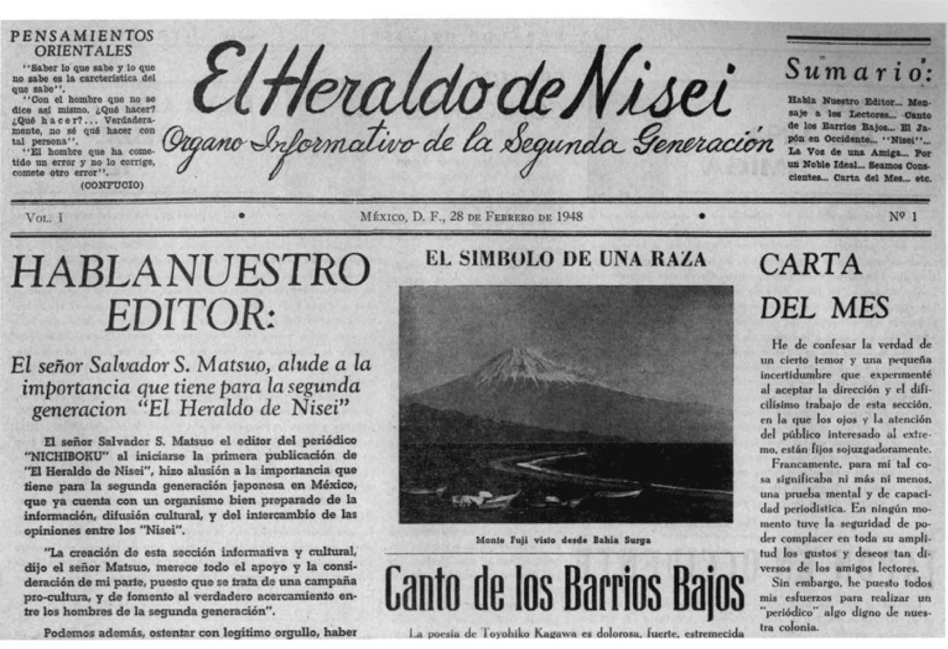 Los japoneses editaban en México un periódico para su comunidad.