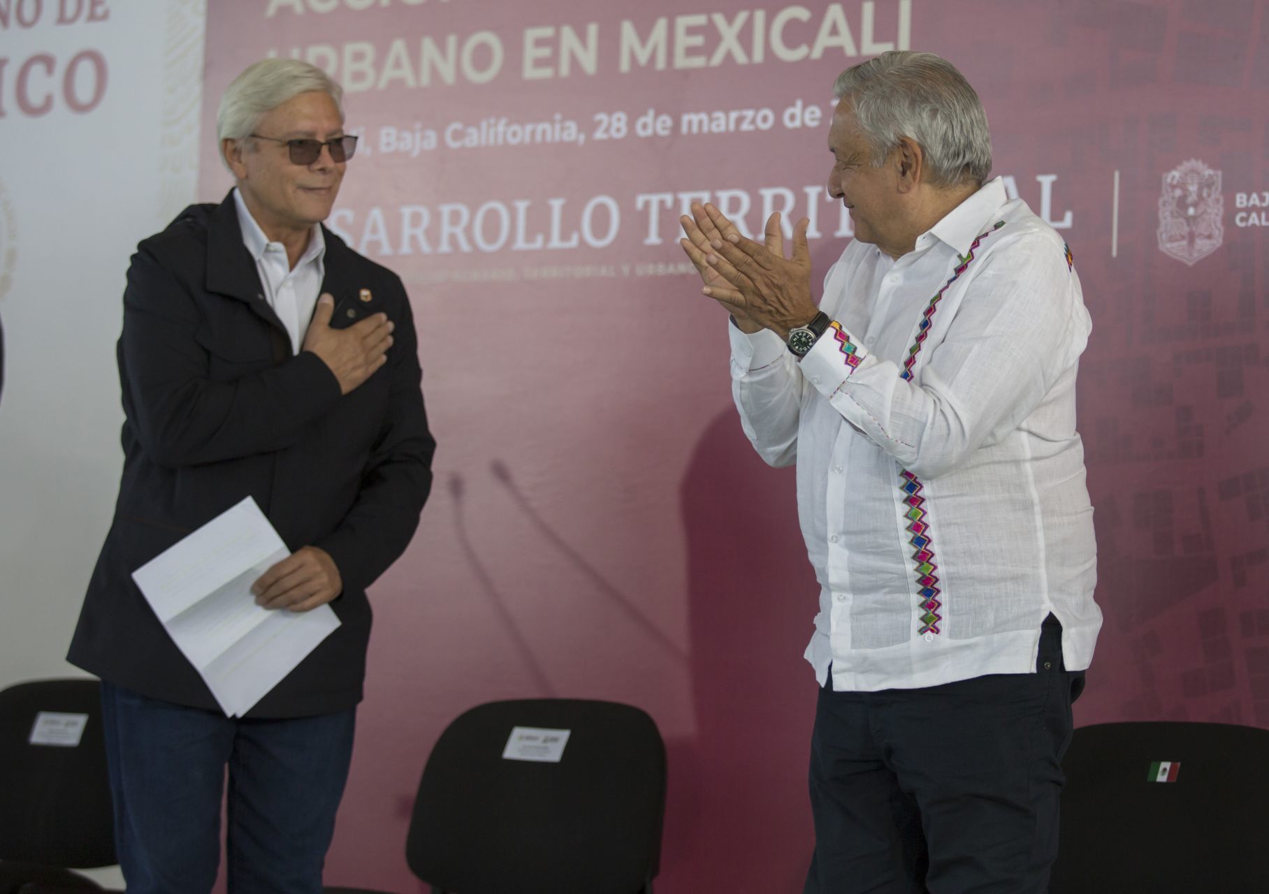 Jaime Bonilla y el presidente Andrés Manuel López Obrador (FOTO: OMAR MARTÍNEZ /CUARTOSCURO)