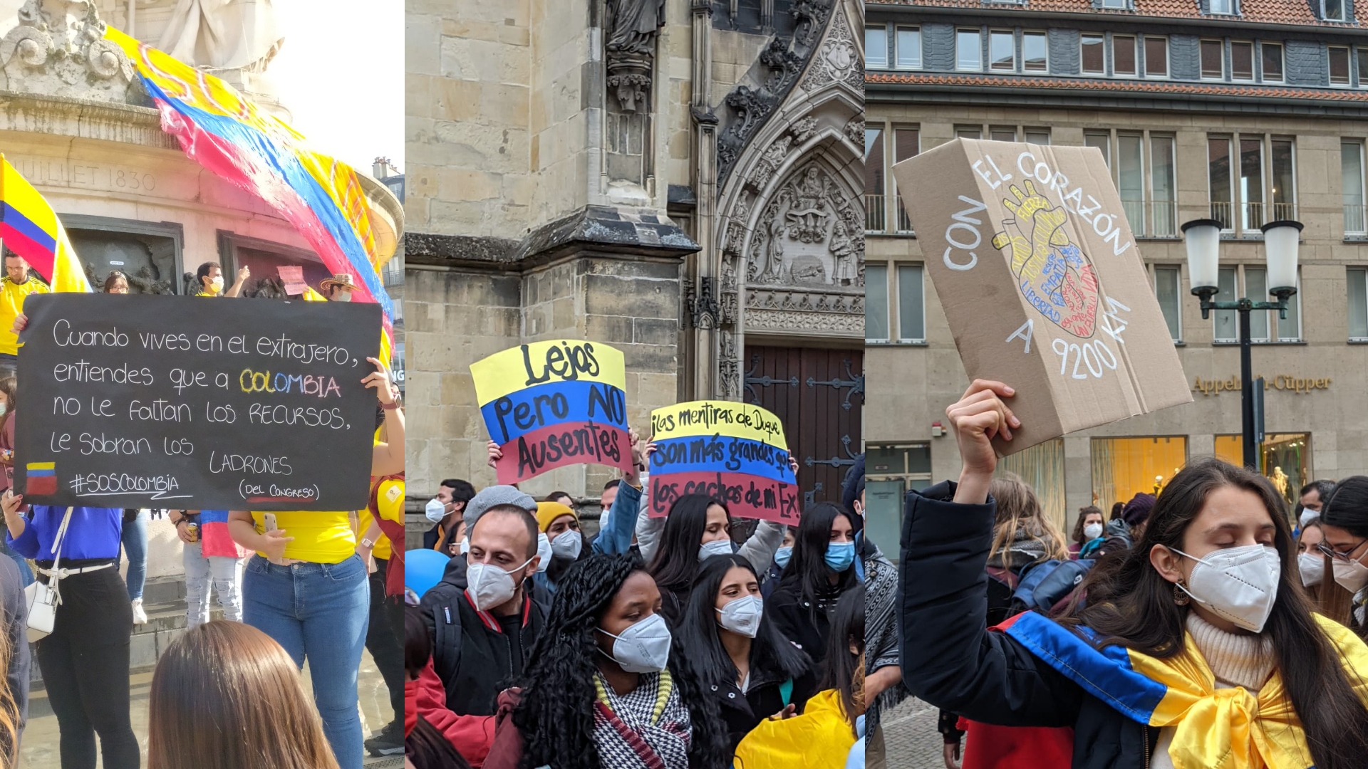 Videos: con convocatorias masivas, miles de colombianos en el exterior se  unen a las manifestaciones - Infobae