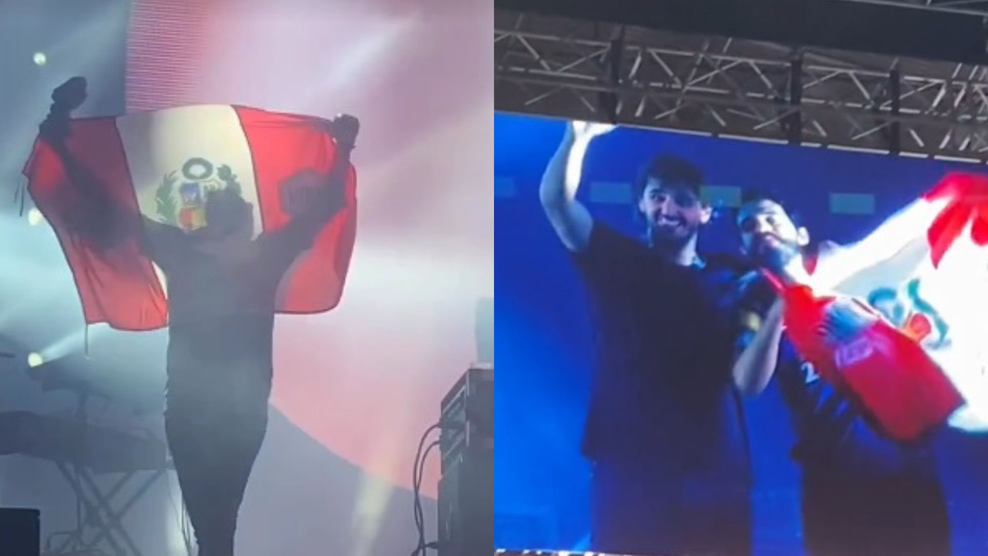 Morat en Lima: Integrante alzó bandera del Perú, luciendo camiseta de Alianza Lima