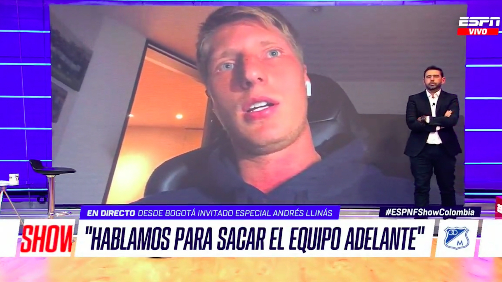 Andrés Llinás confesó que no hubo peleas internas en Millonarios, pero sí conversaciones incómodas 