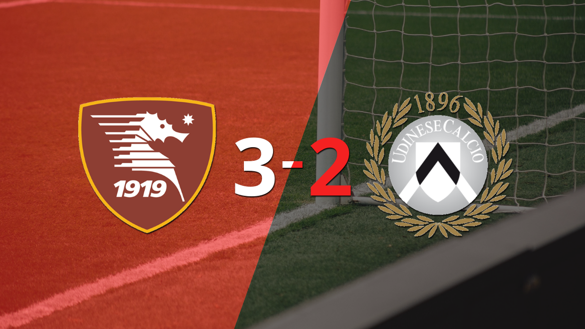 Salernitana superó 3-2 a Udinese en un partidazo