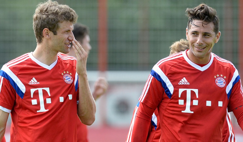 Claudio Pizarro y Thomas Muller en el Bayern Múnich. | Foto: AFP