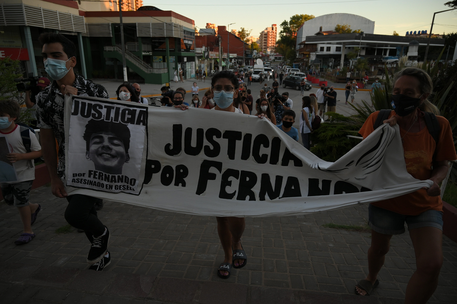 Un año atrás, en Villa Gesell, cuando se cumplió el primer aniversario del crimen de Báez Sosa (Diego Medina)