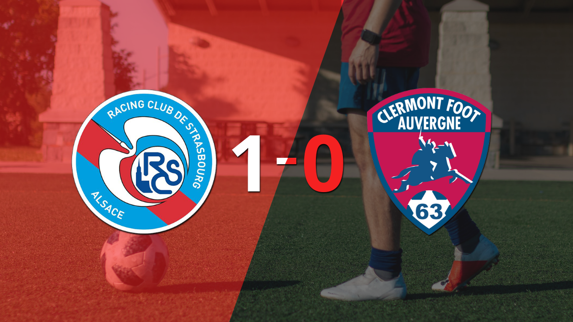 Con lo justo, RC Strasbourg venció a Clermont Foot 1 a 0 en la Meinau