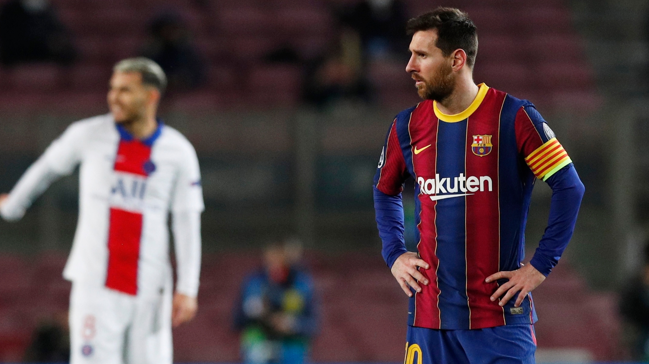 Barcelona perdió ante PSG y quedó al borde de la eliminación (Reuters/ Albert Gea)