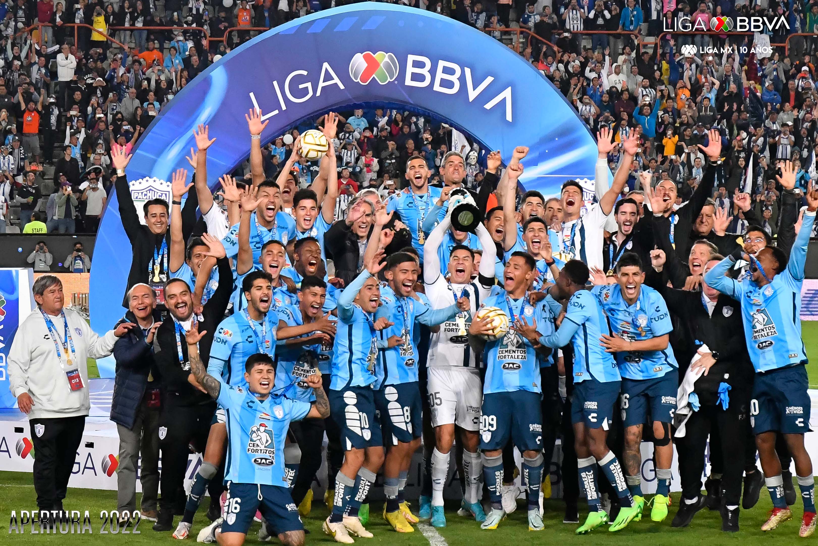 Pachuca alcanzó su séptimo título en su historia a finales de 2022 (Foto: Twitter/ @LigaBBVAMX)