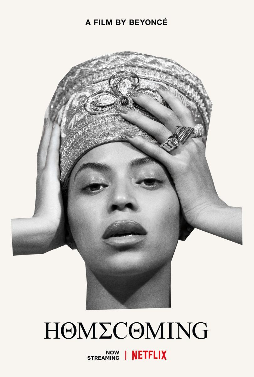 cartel oficial de "Regreso a casa: una película de Beyoncé", uno de los documentales más aclamados de Beyoncé.  (Netflix)