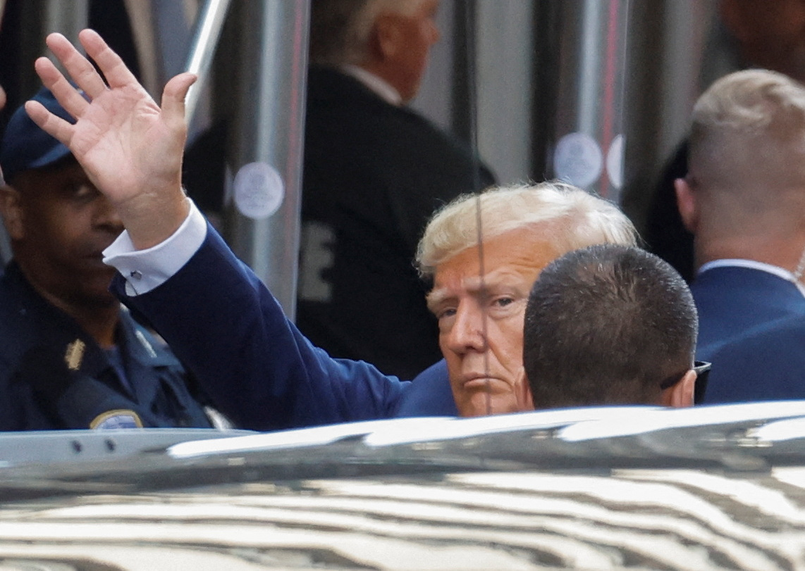 Donald Trump arriba a los tribunales de Manhattan (REUTERS/Amanda Perobelli)