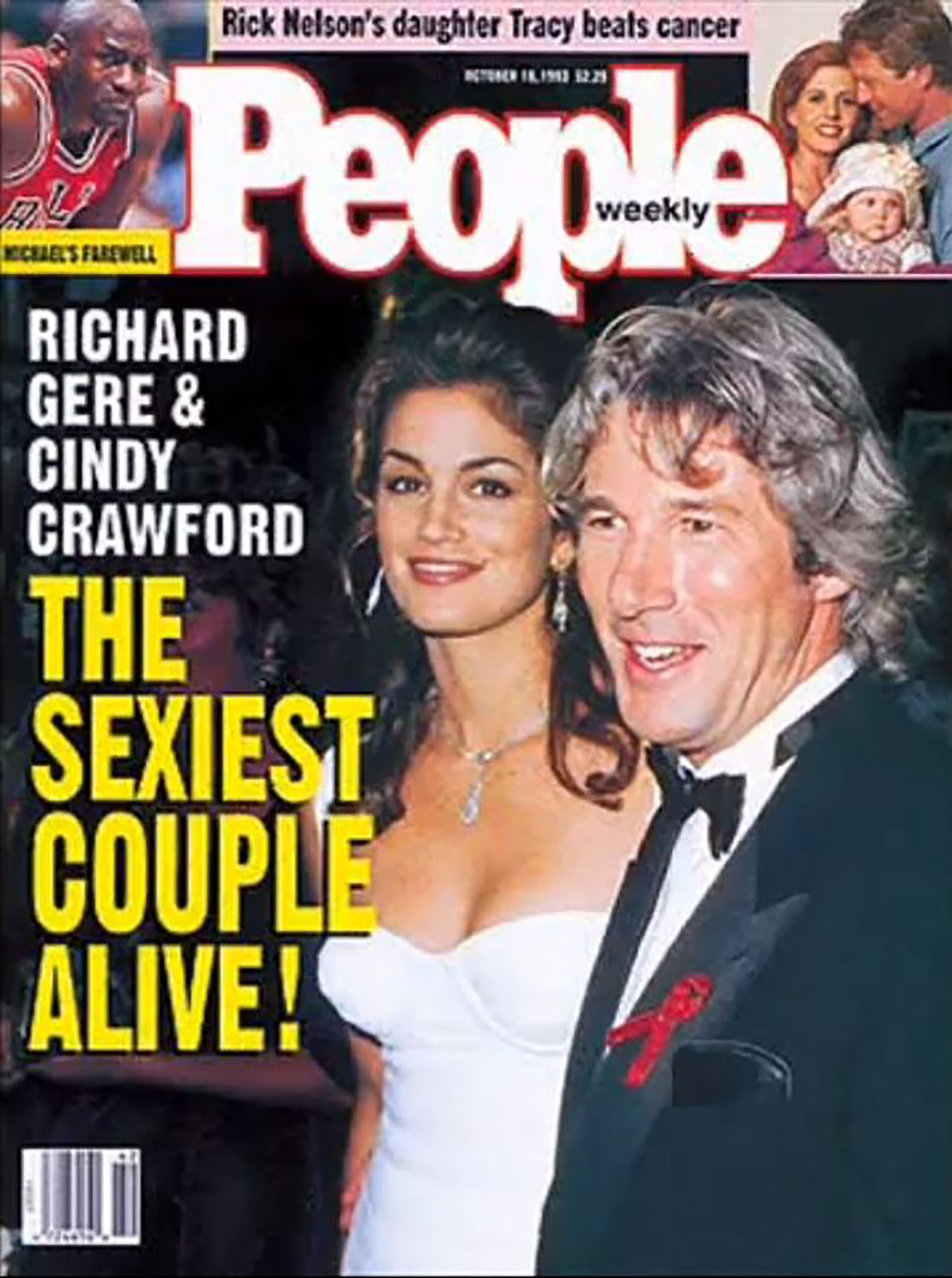 La pareja más sexy. Cindy Crawford y Richard Gere ocupaban los titulares de los noventas