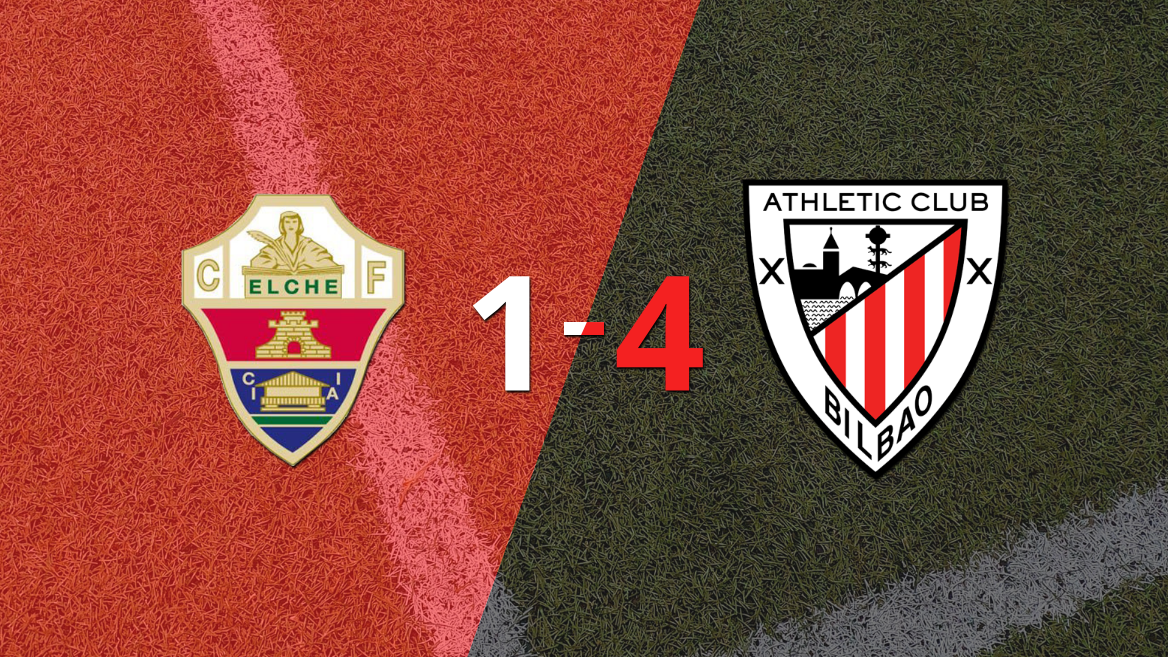 Arrolladora victoria de Athletic Bilbao en casa de Elche