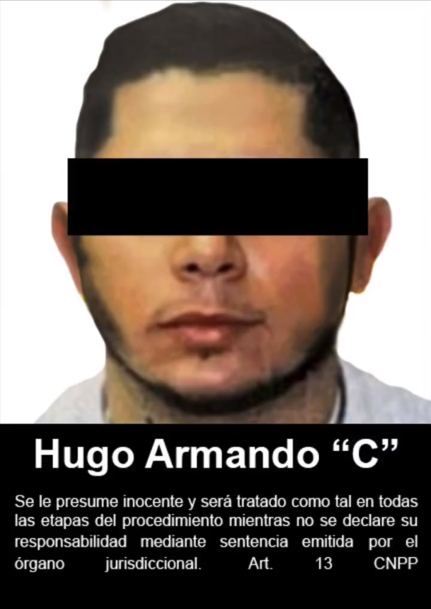 Hugo Armando was arrested on April 28 in Tamaulipas.  On May 11, he was prosecuted for crimes against health (Photo: FGR)
