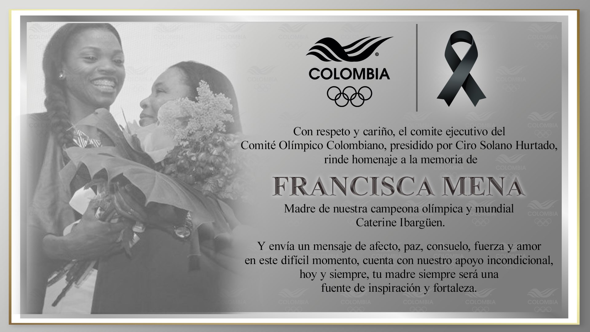 Murió Francisca Mena, la mamá de la medallista olímpica Caterine Ibargüen - Infobae