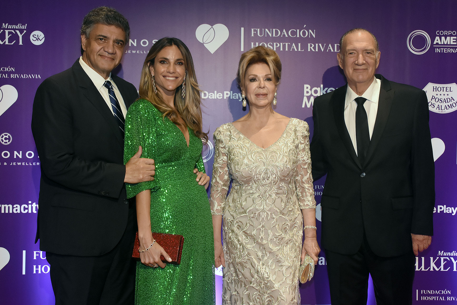 El ministro de Gobierno porteño, Jorge Macri, y la periodista María Belén Ludueña junto a Diana Chugri y Eduardo Fernández Rostello 
