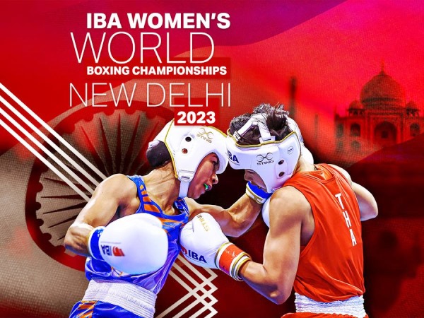 Afiche del Campeonato Mundial de Boxeo femenino Nueva Delhi 2023.