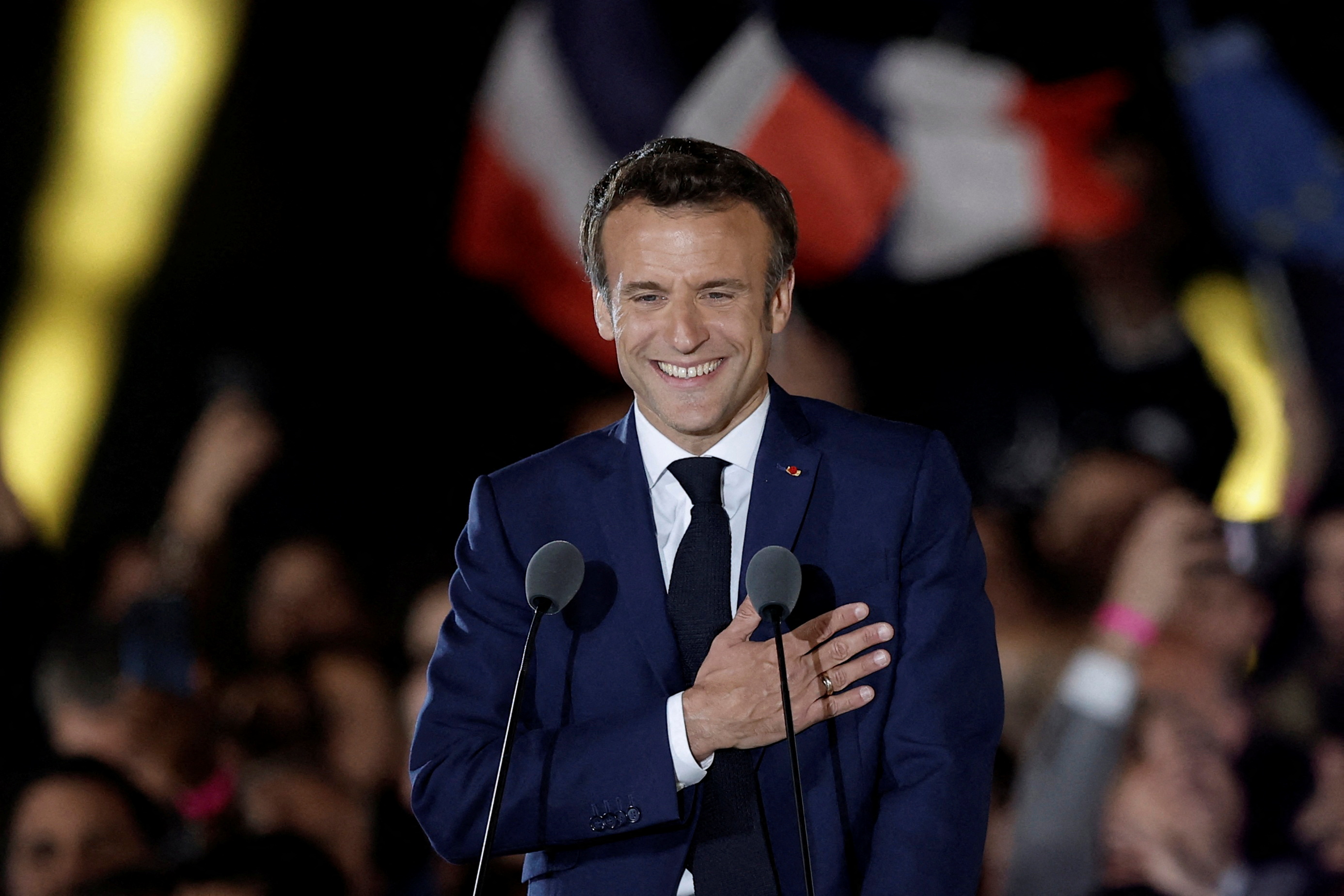 Francia optó por la continuidad con un dirigente europeísta, que además se convirtió en el primero en lograr la reelección desde 2002 
(REUTERS/Benoit Tessier)