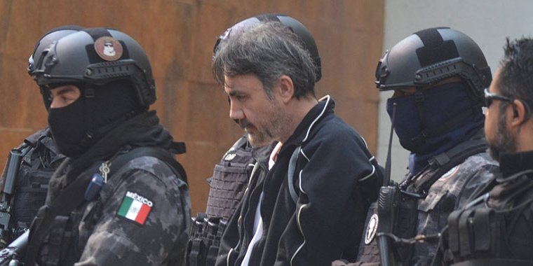 "El Licenciado" durante su traslado al penal de Ciudad Juárez, en Chihuahua.