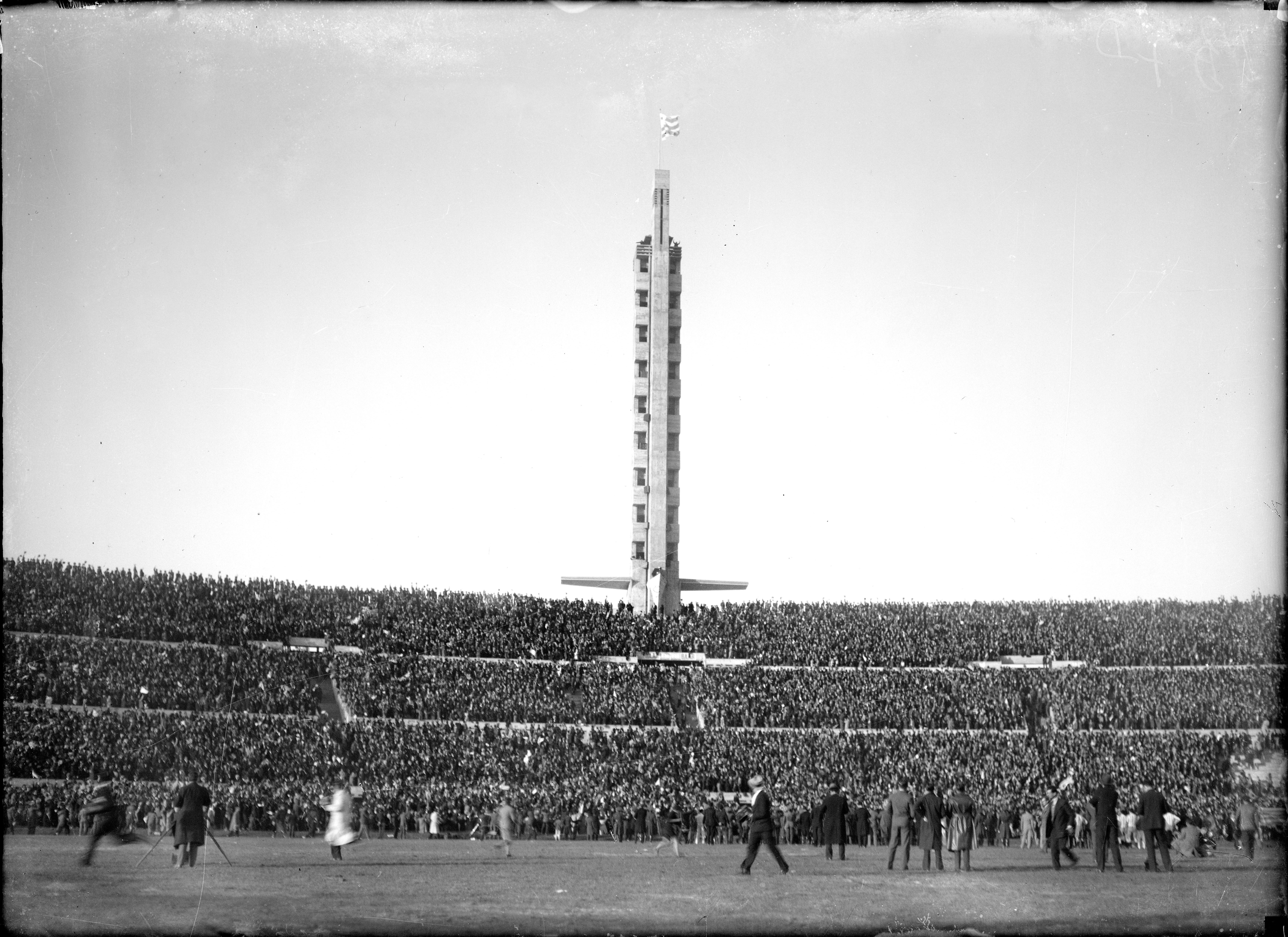 Foto del Estadio Centenario durante el Mundial de Uruguay 1930