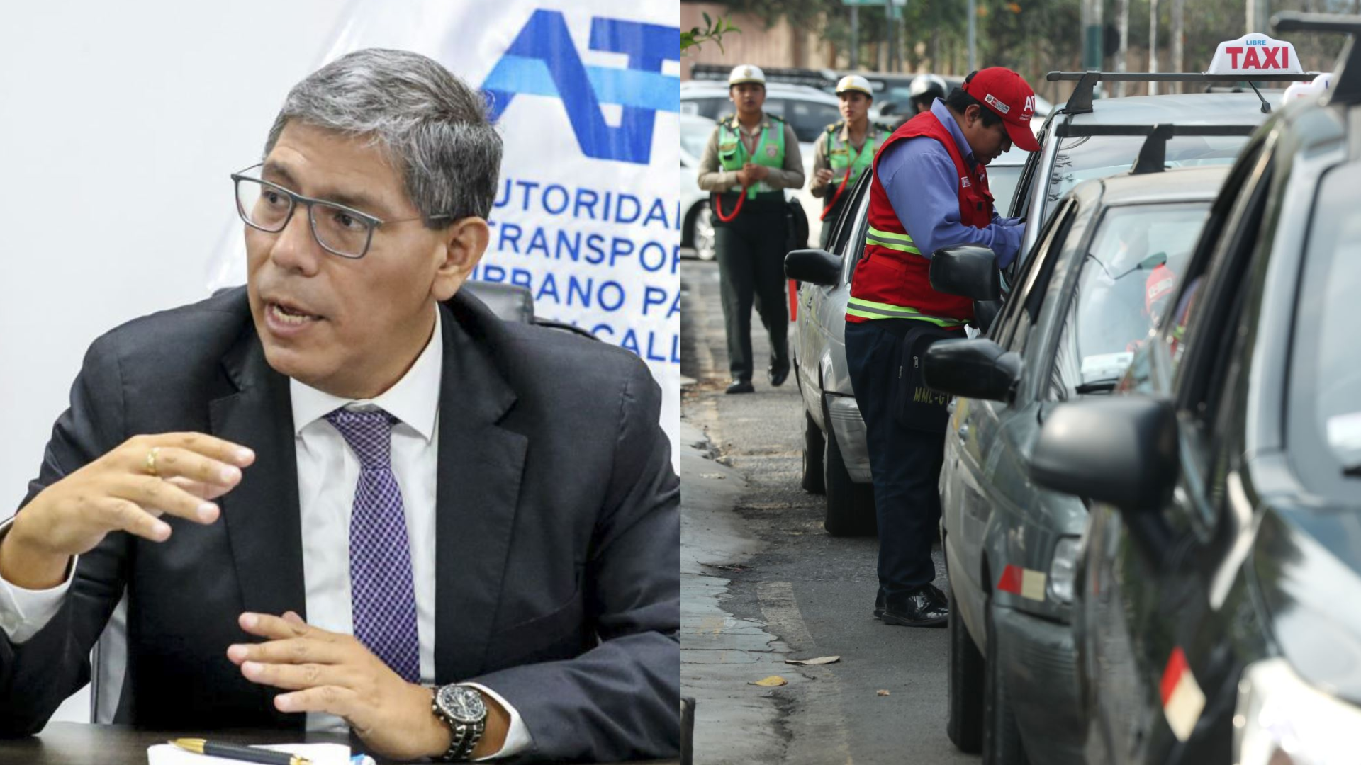 José Aguilar, presidente de la ATU, está en contra de formalizar a los taxis colectivos. (Composición: Infobae)