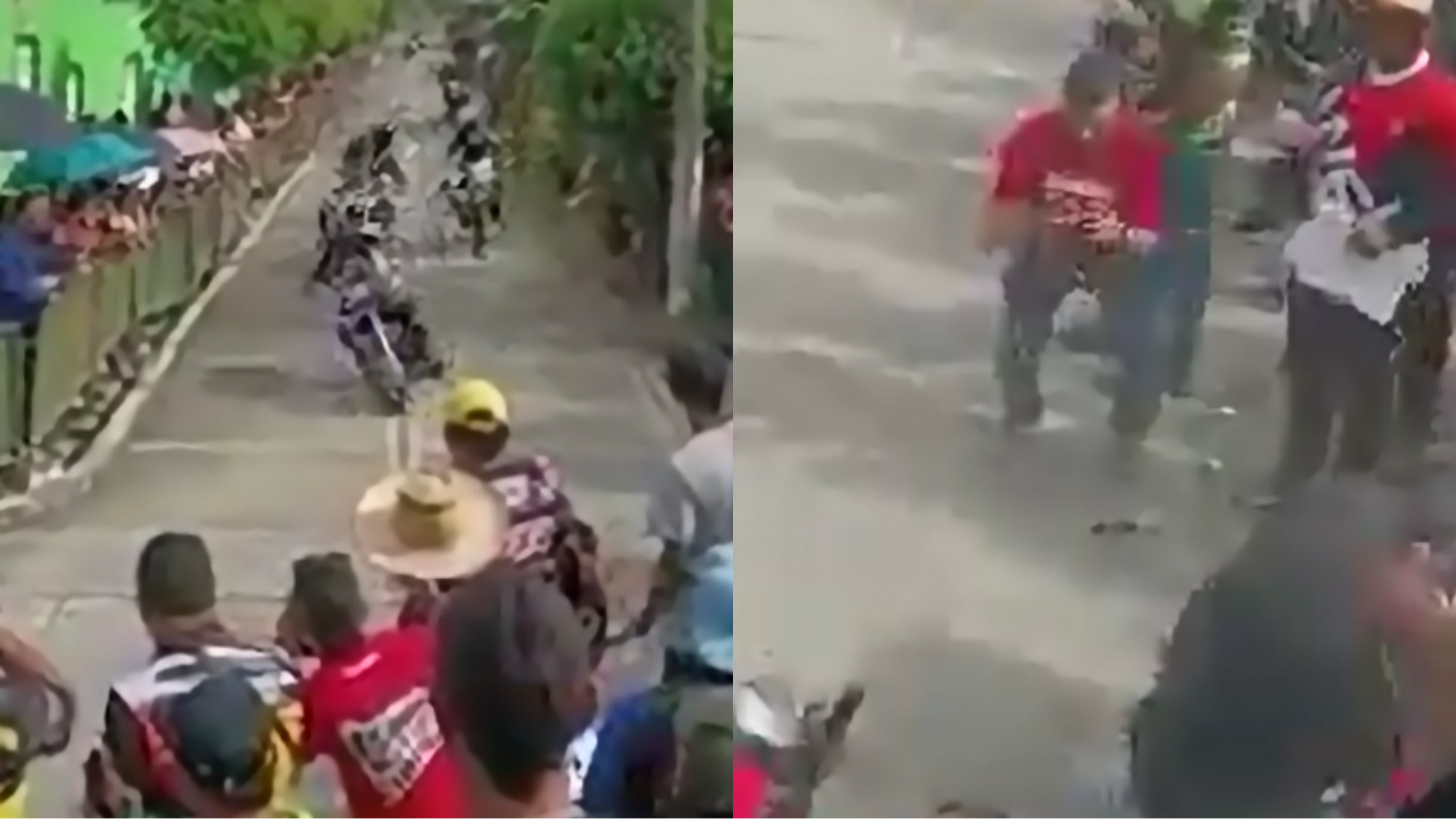 Video: carrera de motocicletas terminó en grave accidente