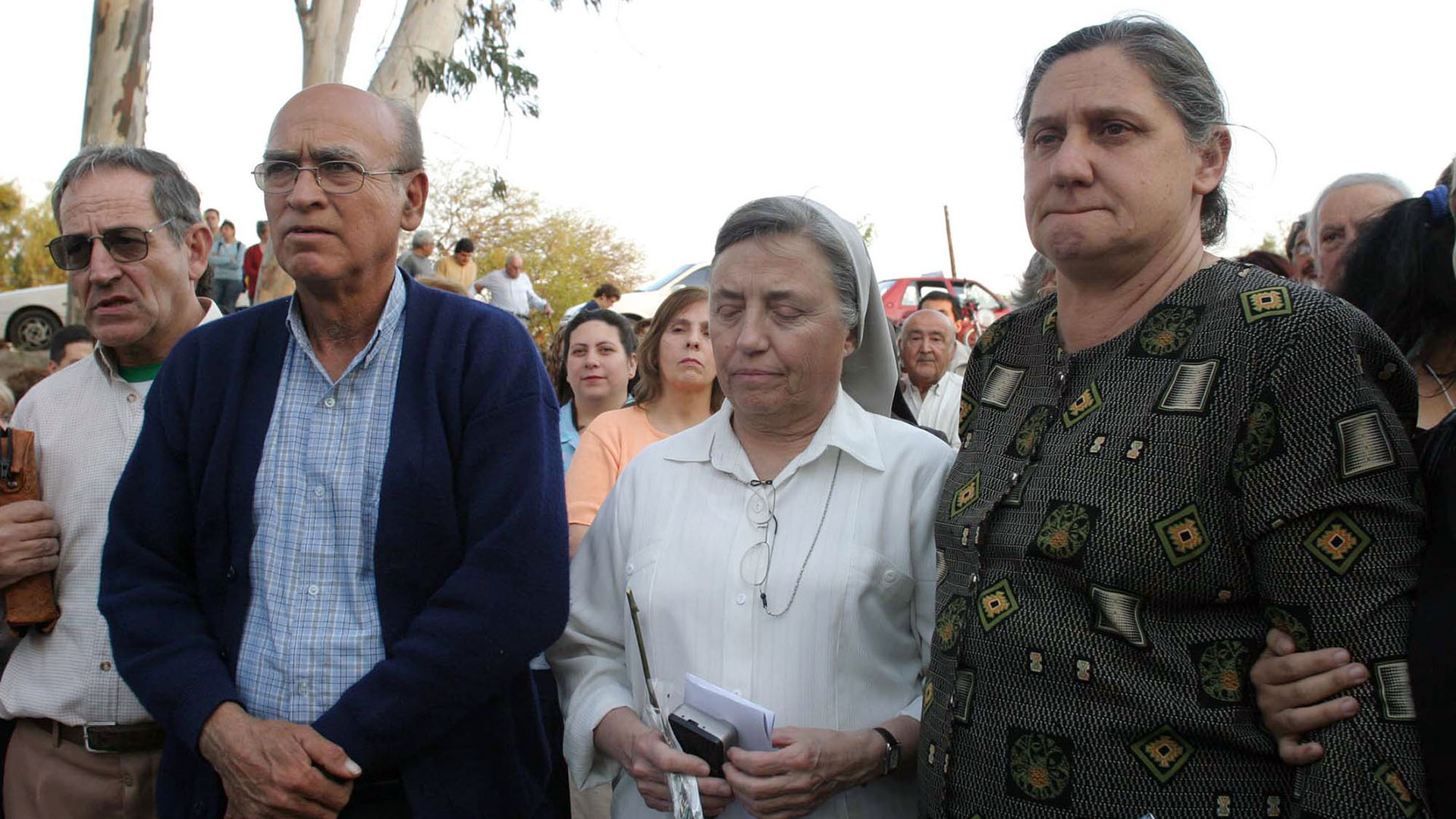 La hermana Pelloni y los padres de Maria Soledad Morales, participan de una marcha a 15 años de su asesinato.
Foto NA