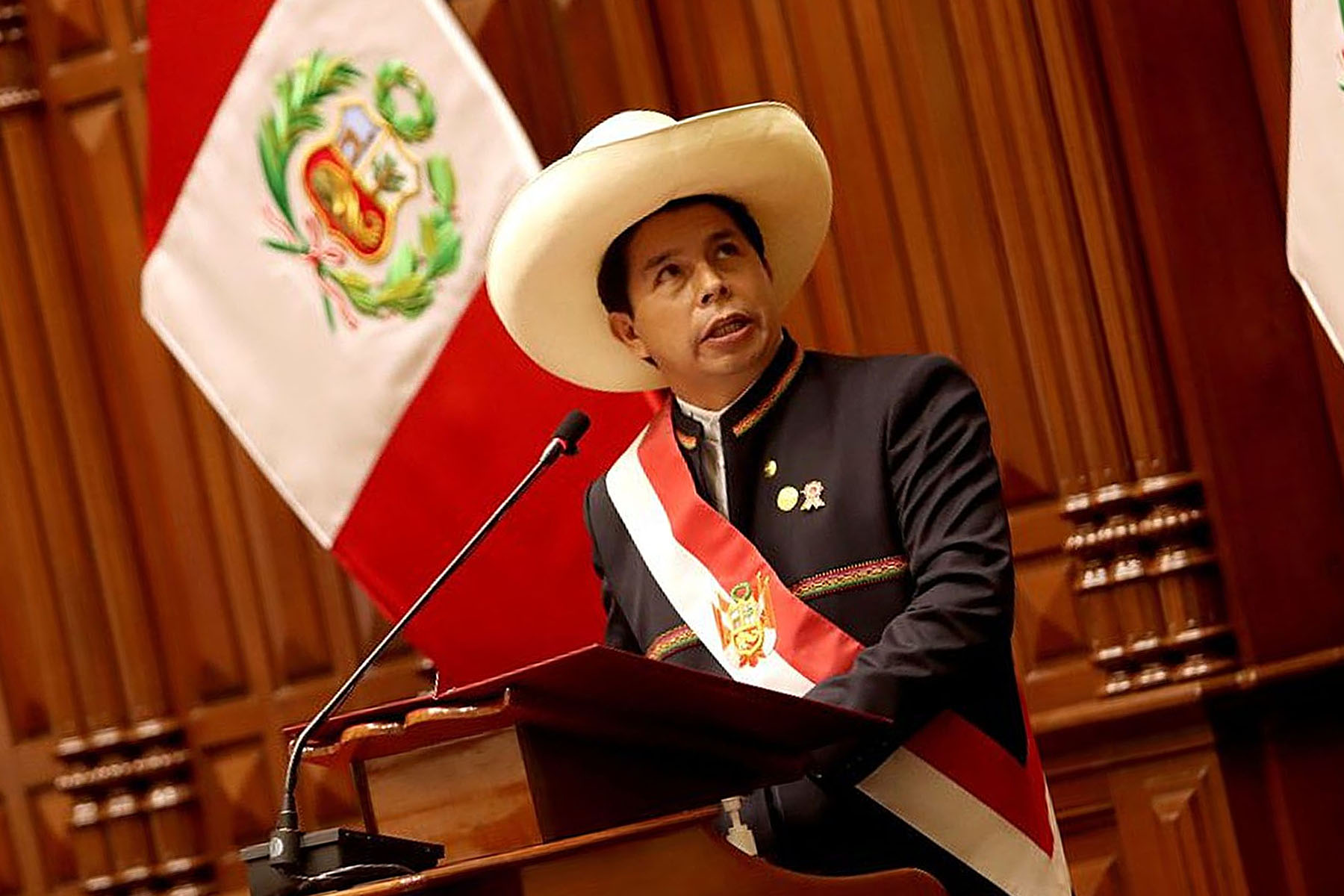 Pedro Castillo en la mira. Foto: Presidencia del Perú.