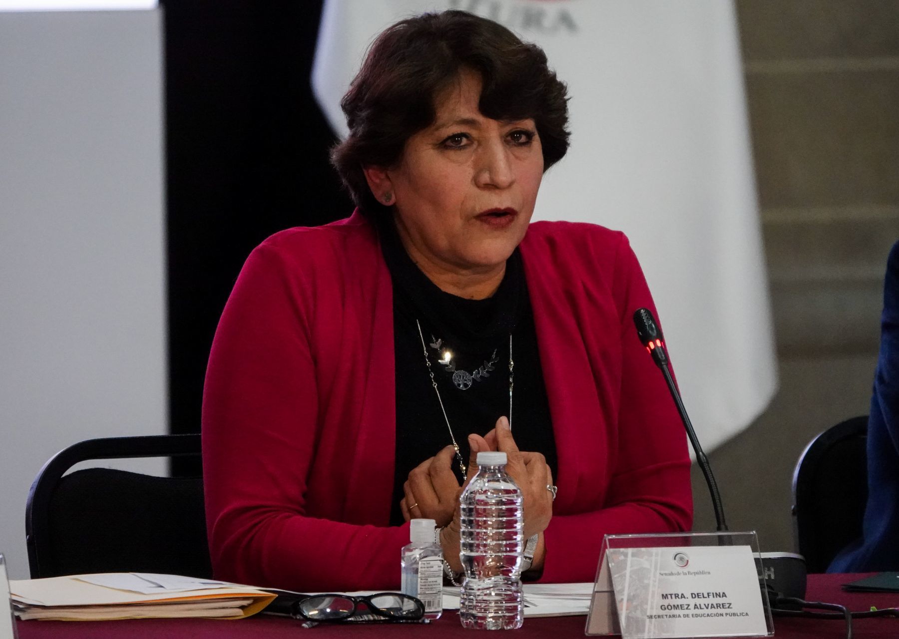 Delfina Gómez competirá en las elecciones de Edomex, en medio de las críticas de quienes la señalan como "delincuente electoral" (FOTO: GALO CAÑAS/CUARTOSCURO.COM)