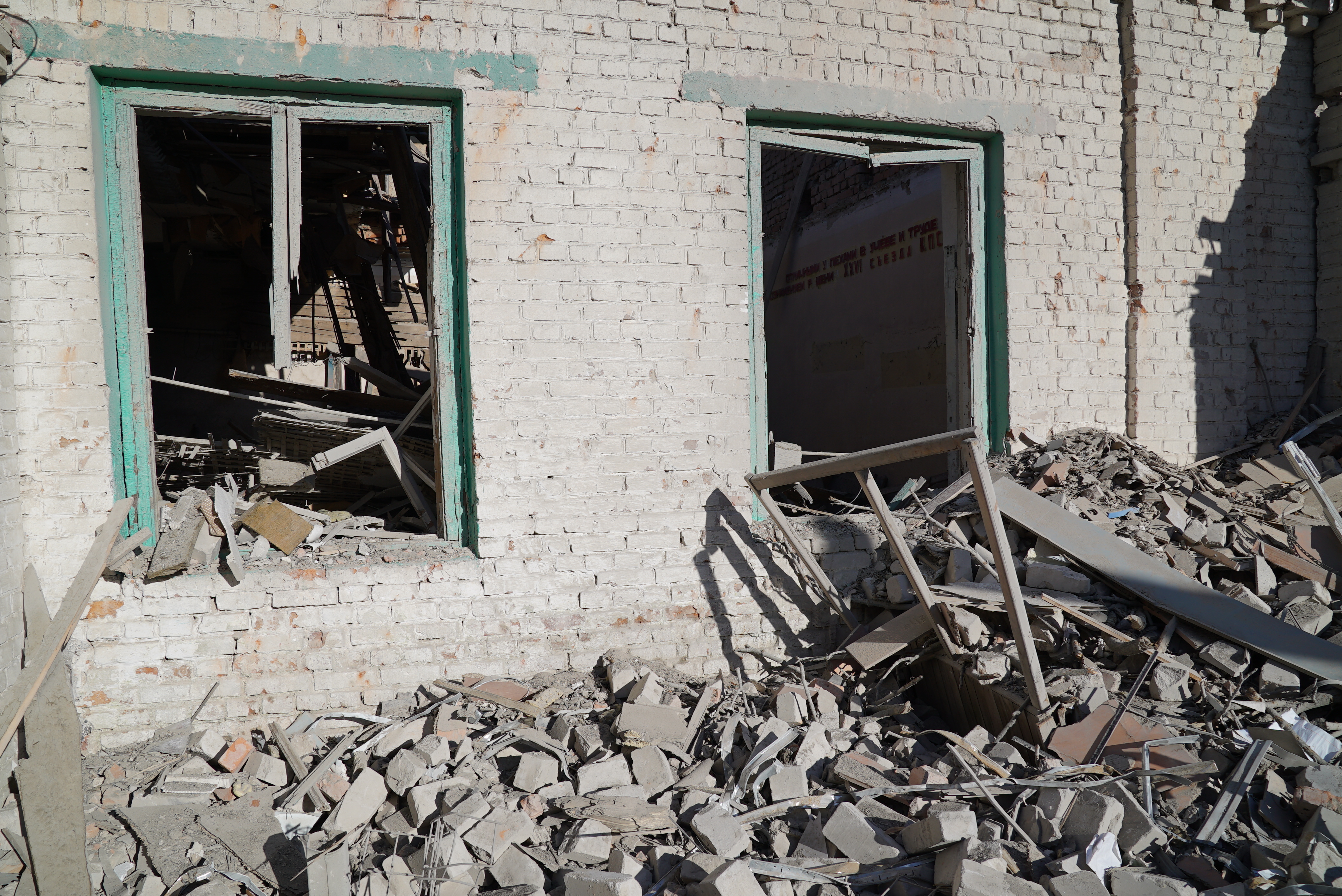 Parte de los daños causados por las tropas rusas en Zhitomir Crédito: Joaquin Sanchez Mariño