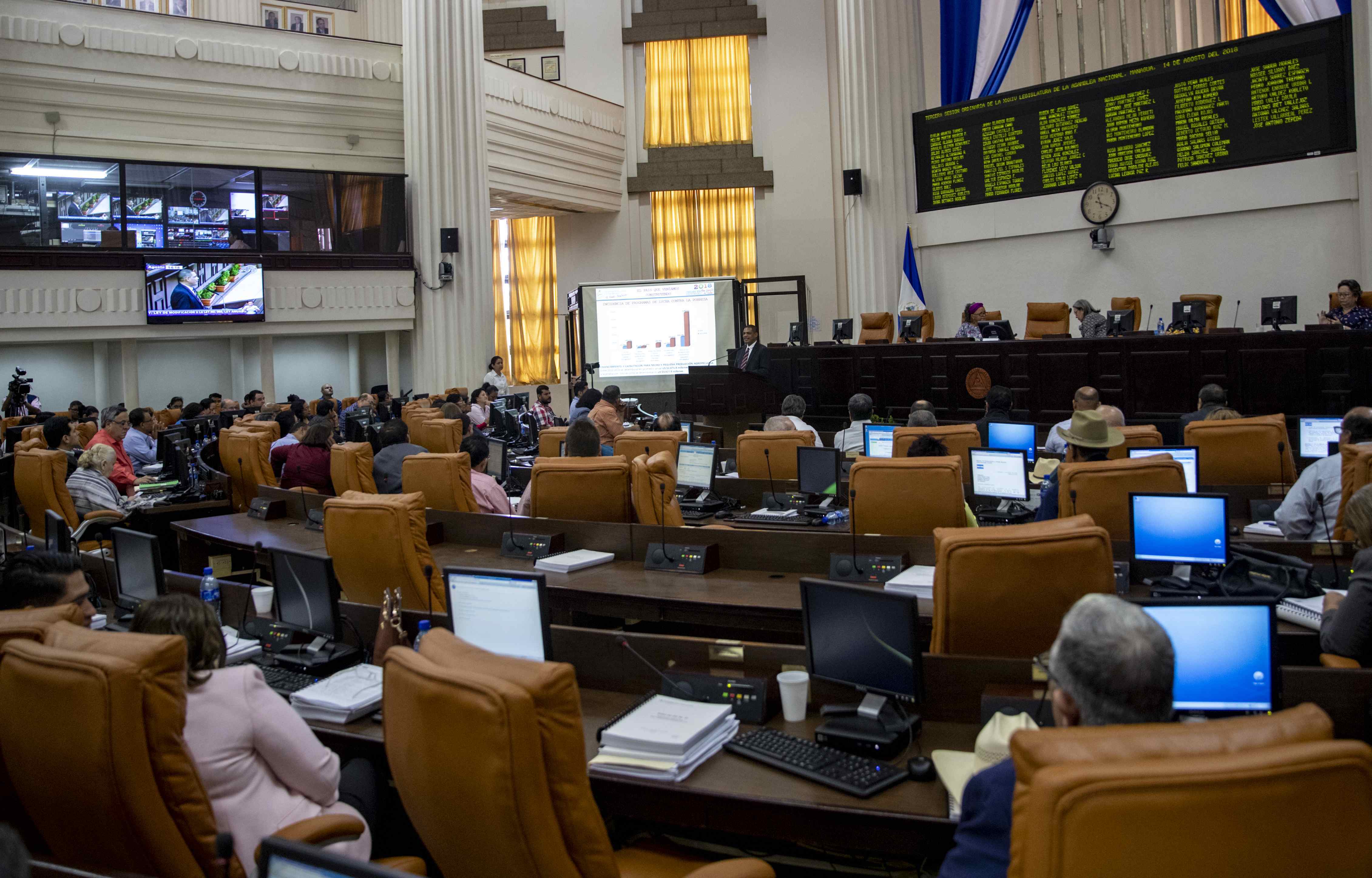 El Parlamento de Nicaragua, controlado por el sandinismo, derogó el acuerdo comercial con Taiwán tras reanudar los lazos con el régimen de China (EFE/Jorge Torres)