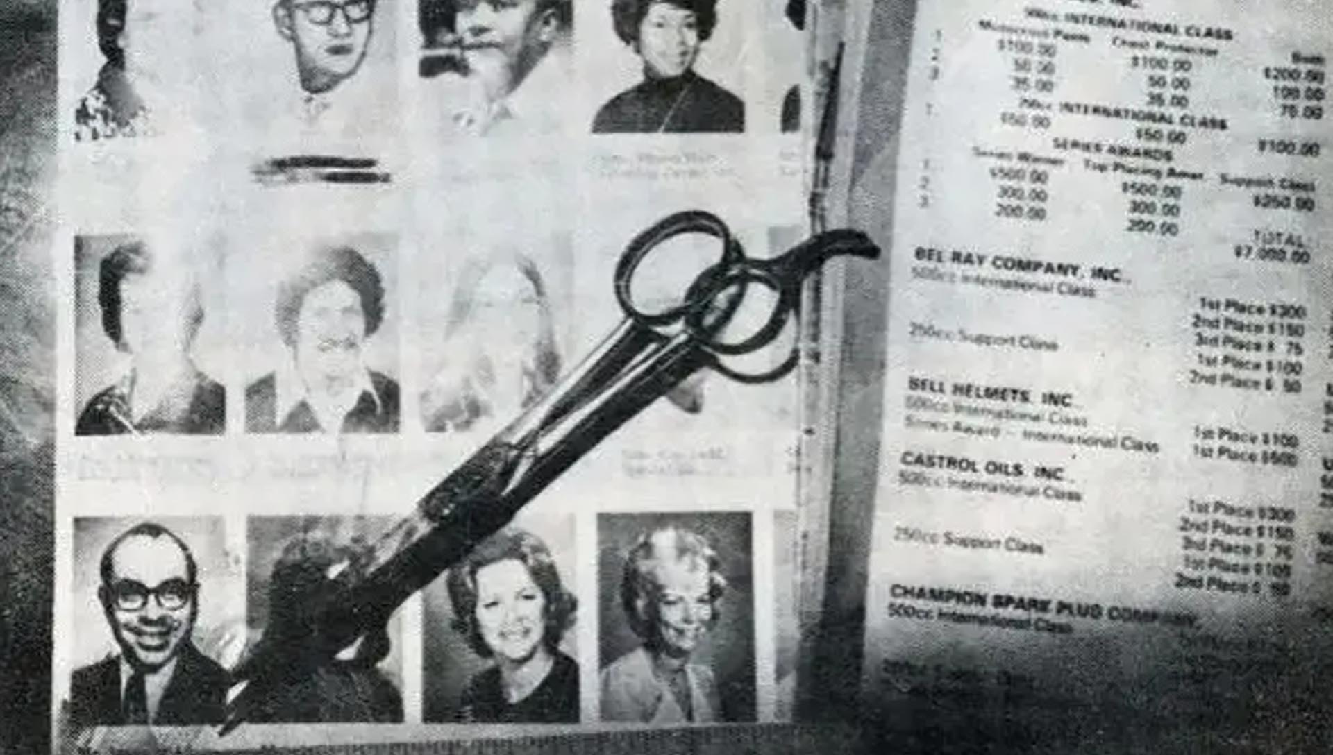 Con esta tijera, los asesinos le hicieron 87 cortes en el cuerpo a Michael Columbo