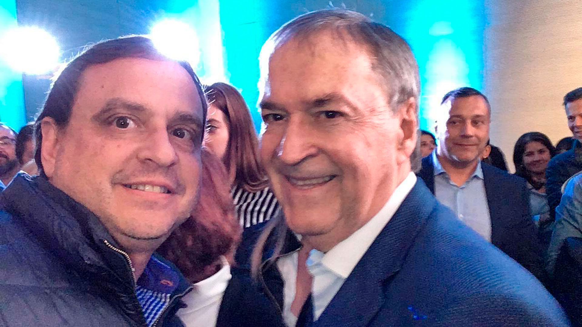 El senador Guillermo Snopek con el gobernador cordobés Juan Schiaretti, en una foto de 2019 (@guillermosnopek)