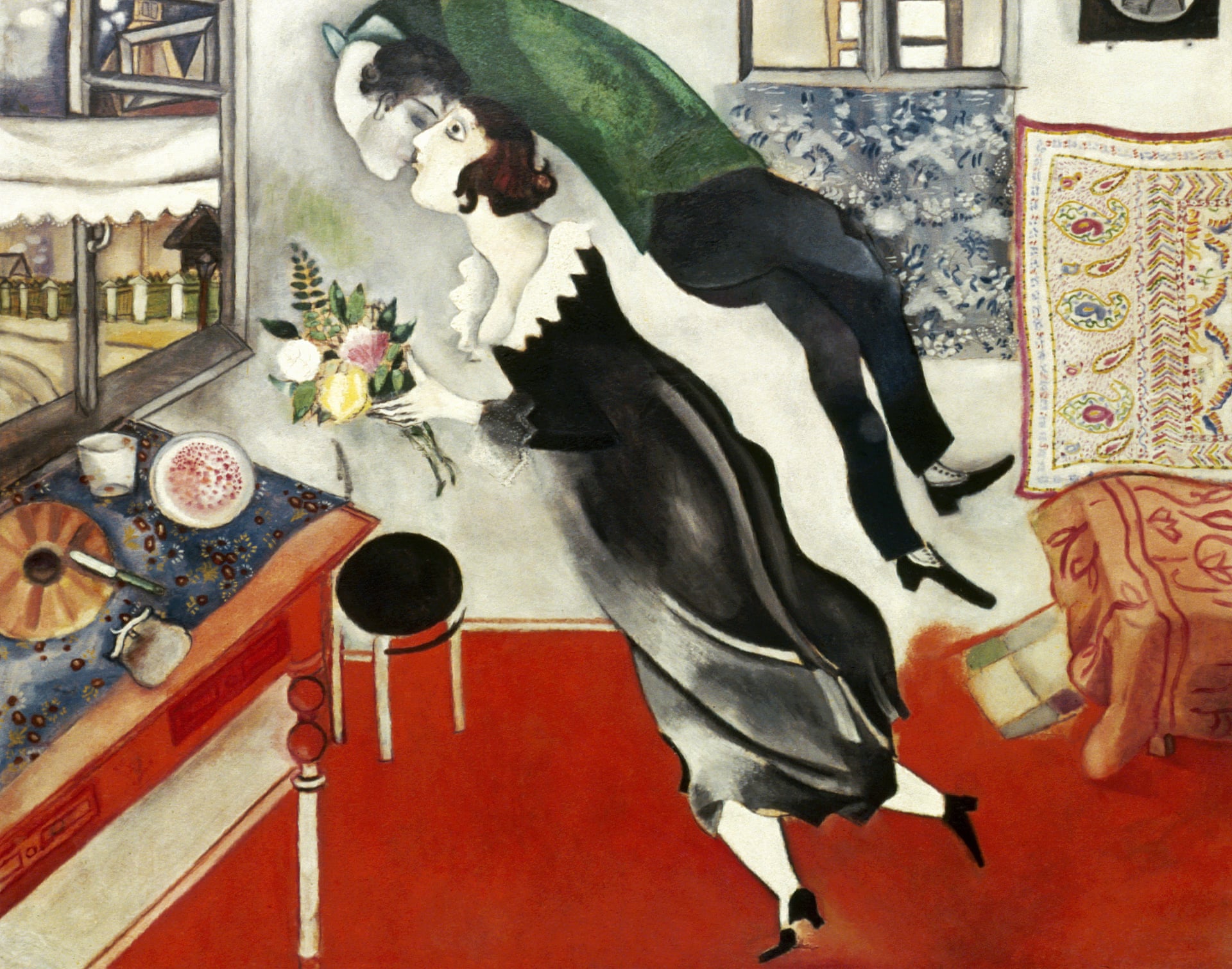 "El cumpleaños" de Marc Chagall