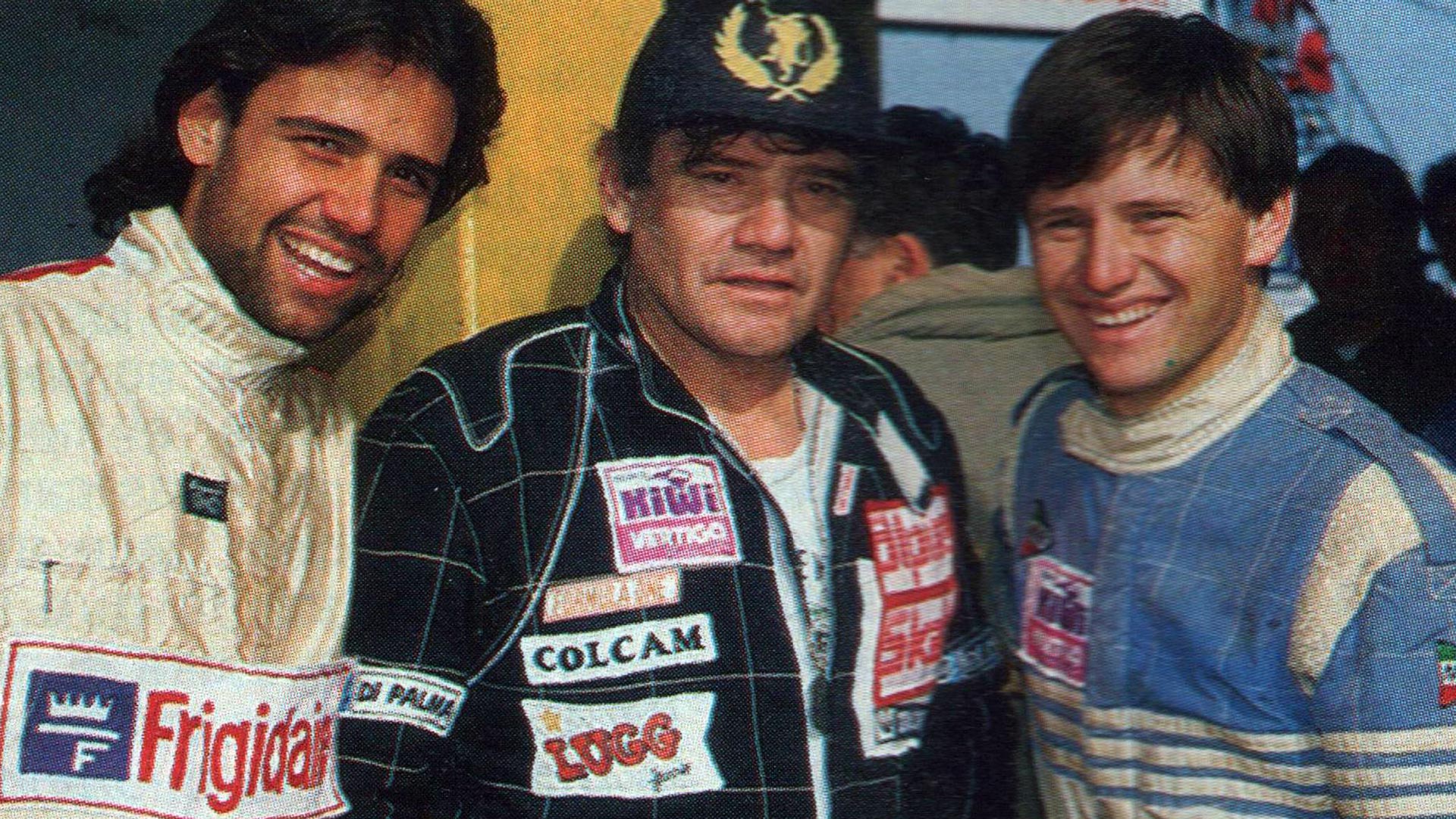 En el Stock Car/Supercart, Di Palma corrió por primera vez con dos de sus hijos, Patricio (izquierda) y Marcos (derecha), quien también fue campeón, en 1992 (Archivo CORSA)