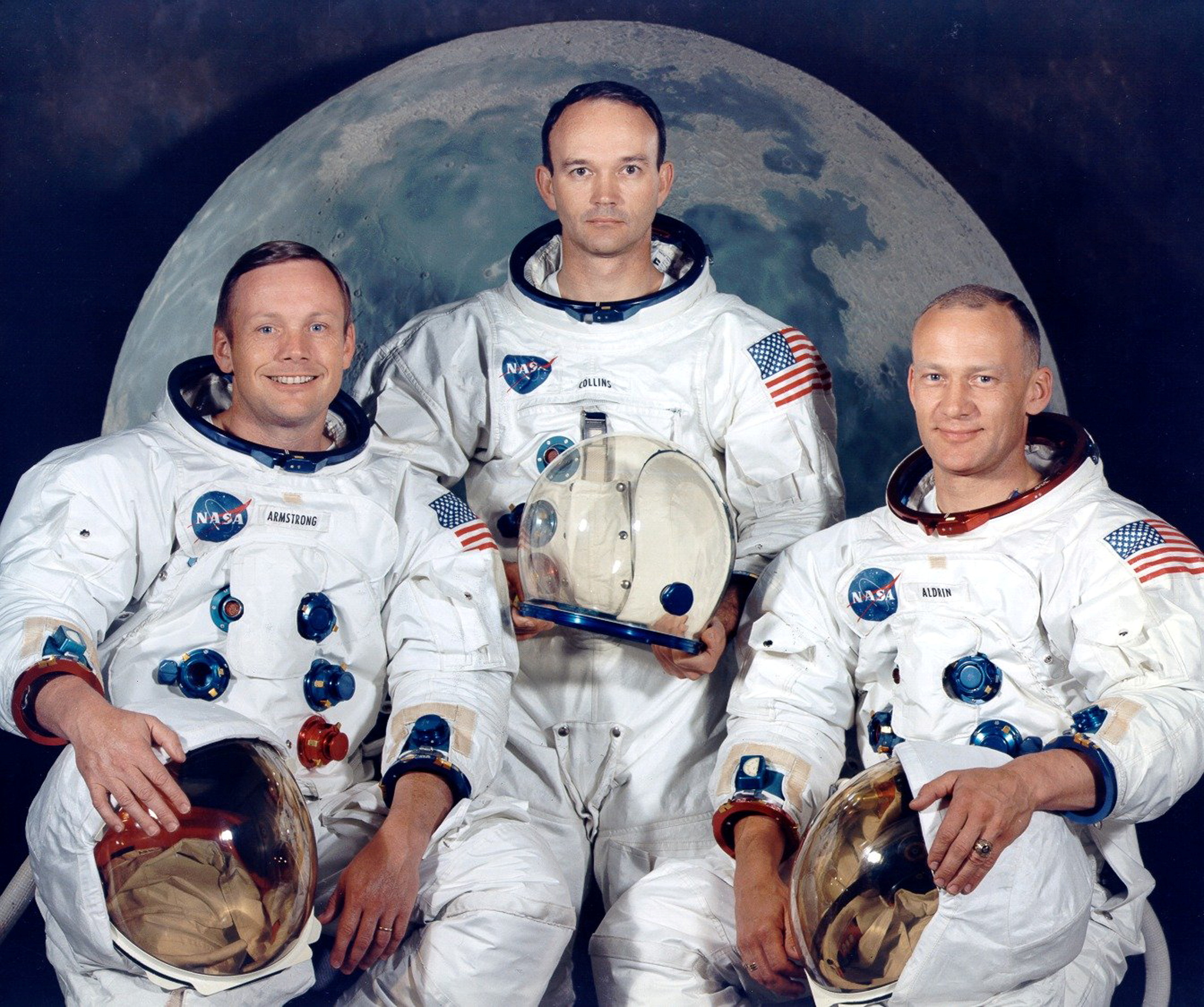 Neil A. Armstrong, Michael Collins y Edwin Aldrin hicieron historia en la misión Apolo 11 (NASA) 
