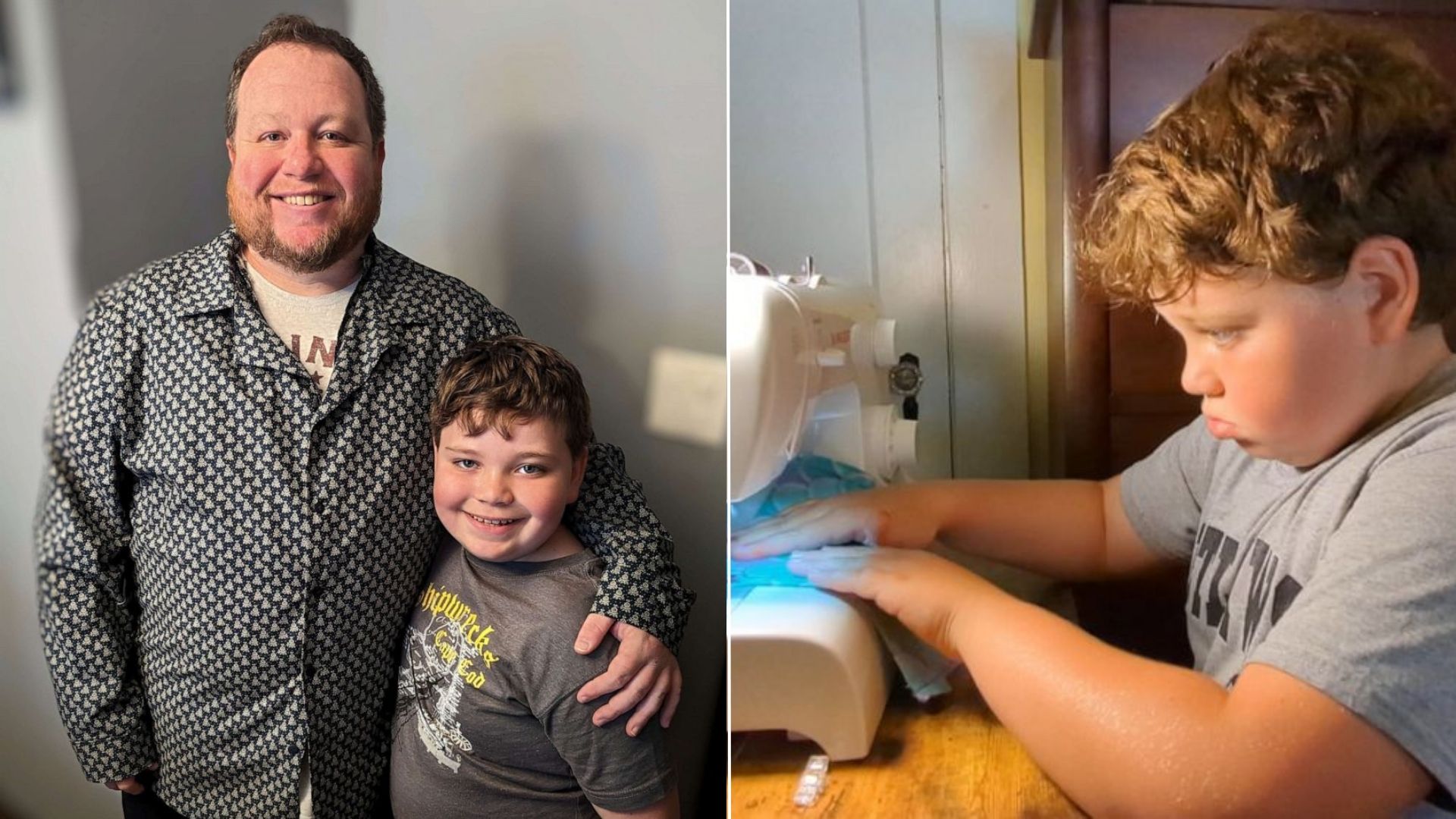 Un niño de 9 años se volvió viral por coser una camisa personalizada para su papá y recibir apoyo en las redes