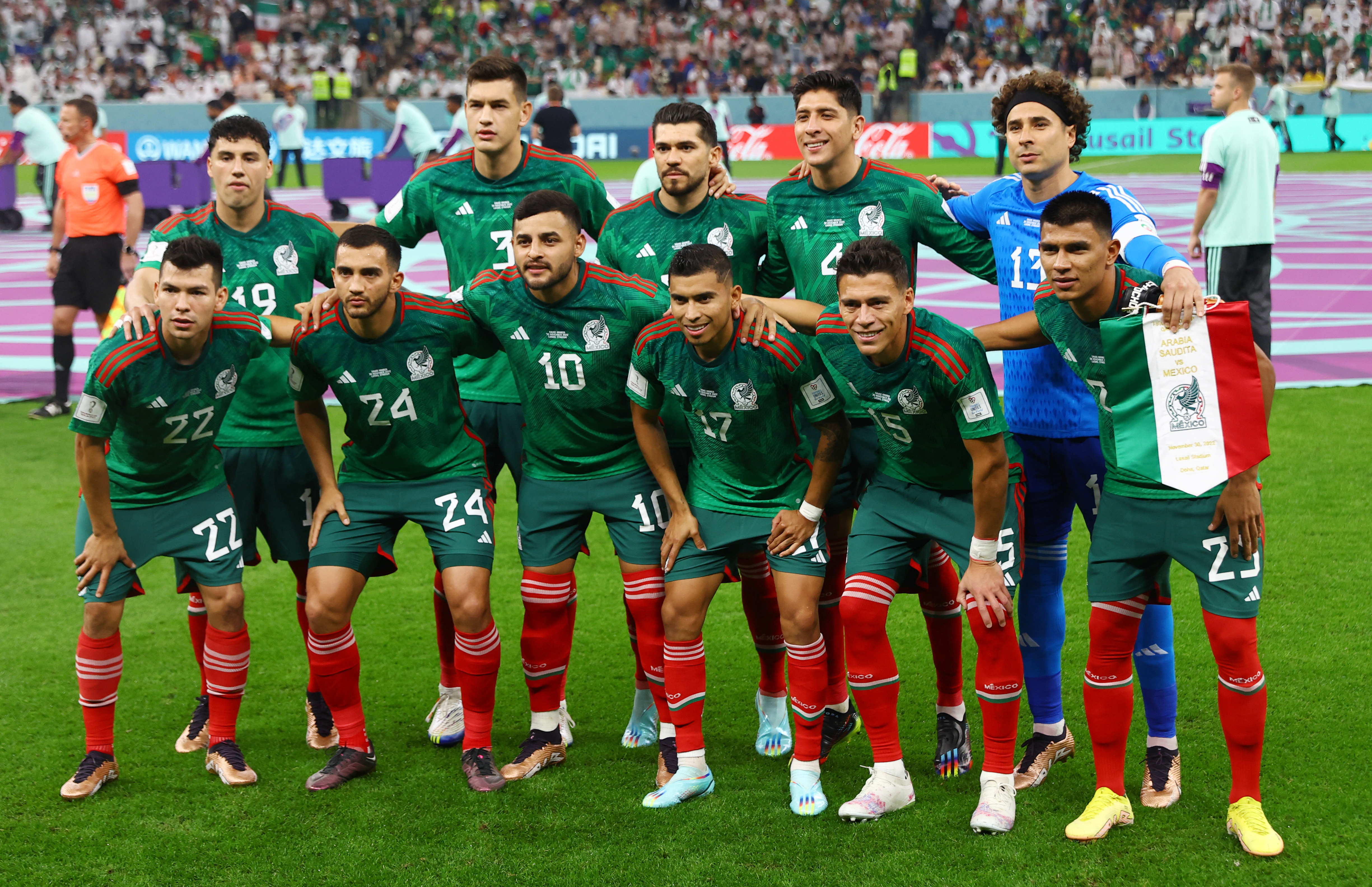 Kick-off for Mexico's eleventh match, in the match against Saudi Arabia, corresponding to the third day of the Qatar 2022 World Cup (Reuters / Matthew Childs)