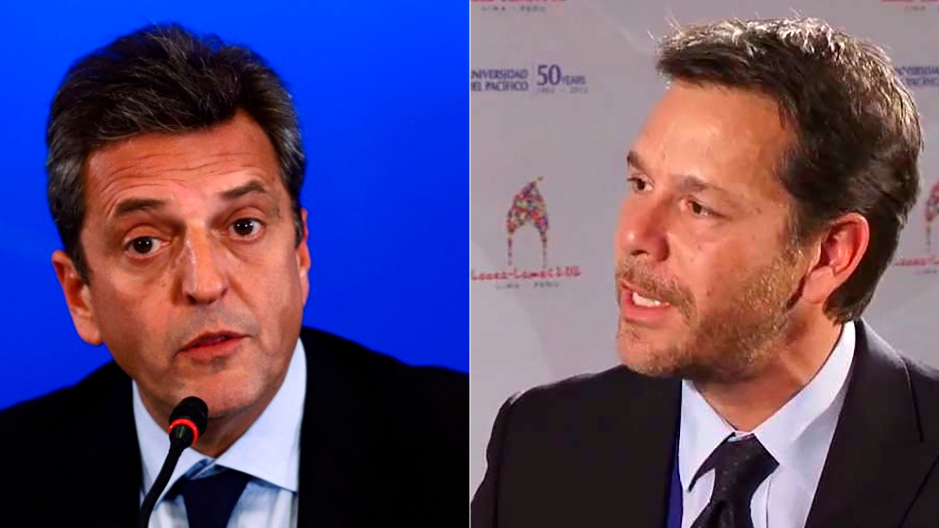 Minister Sergio Massa and IMF auditor Luis Cubeddu 
