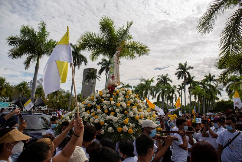 En varias diócesis el régimen de Ortega ha prohibido la realización de las tradicionales procesiones religiosas. Foto REUTERS/Maynor Valenzuela