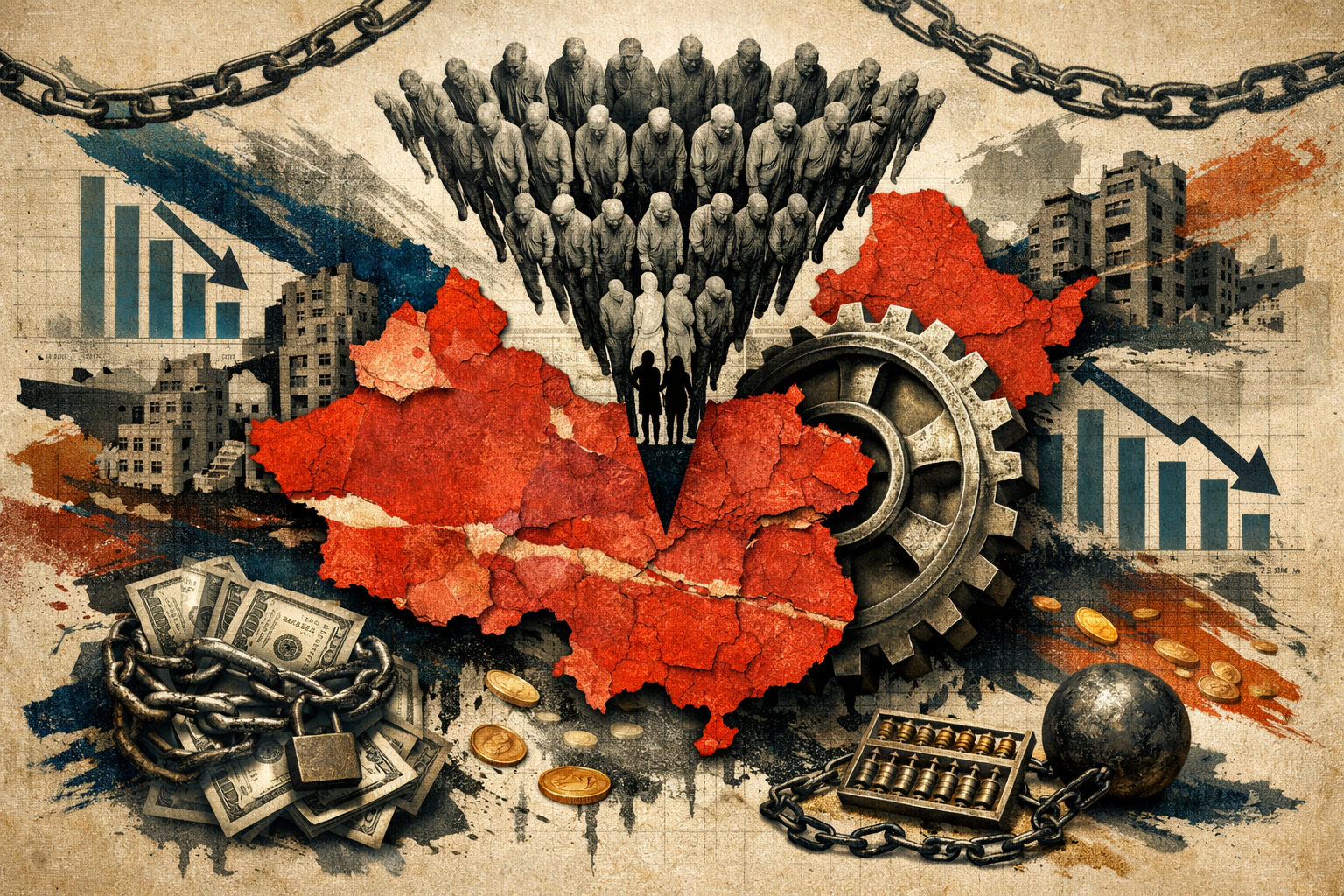 Otro plan del r&eacute;gimen que falla: la IA no logra frenar el lento declive econ&oacute;mico y demogr&aacute;fico de China