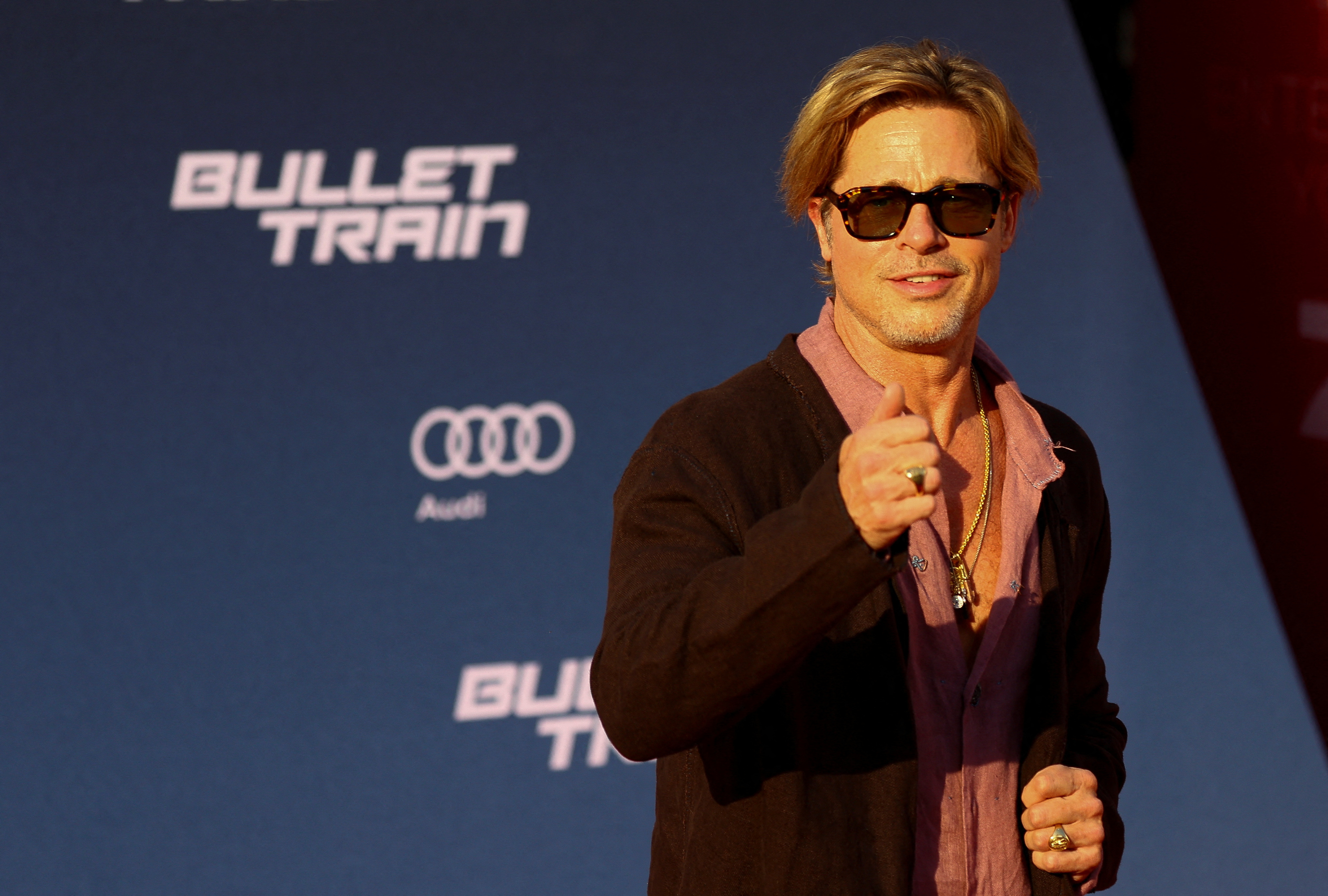 Brad Pitt en la proyección de "Bullet Train" en Berlín, Alemania (Reuters)