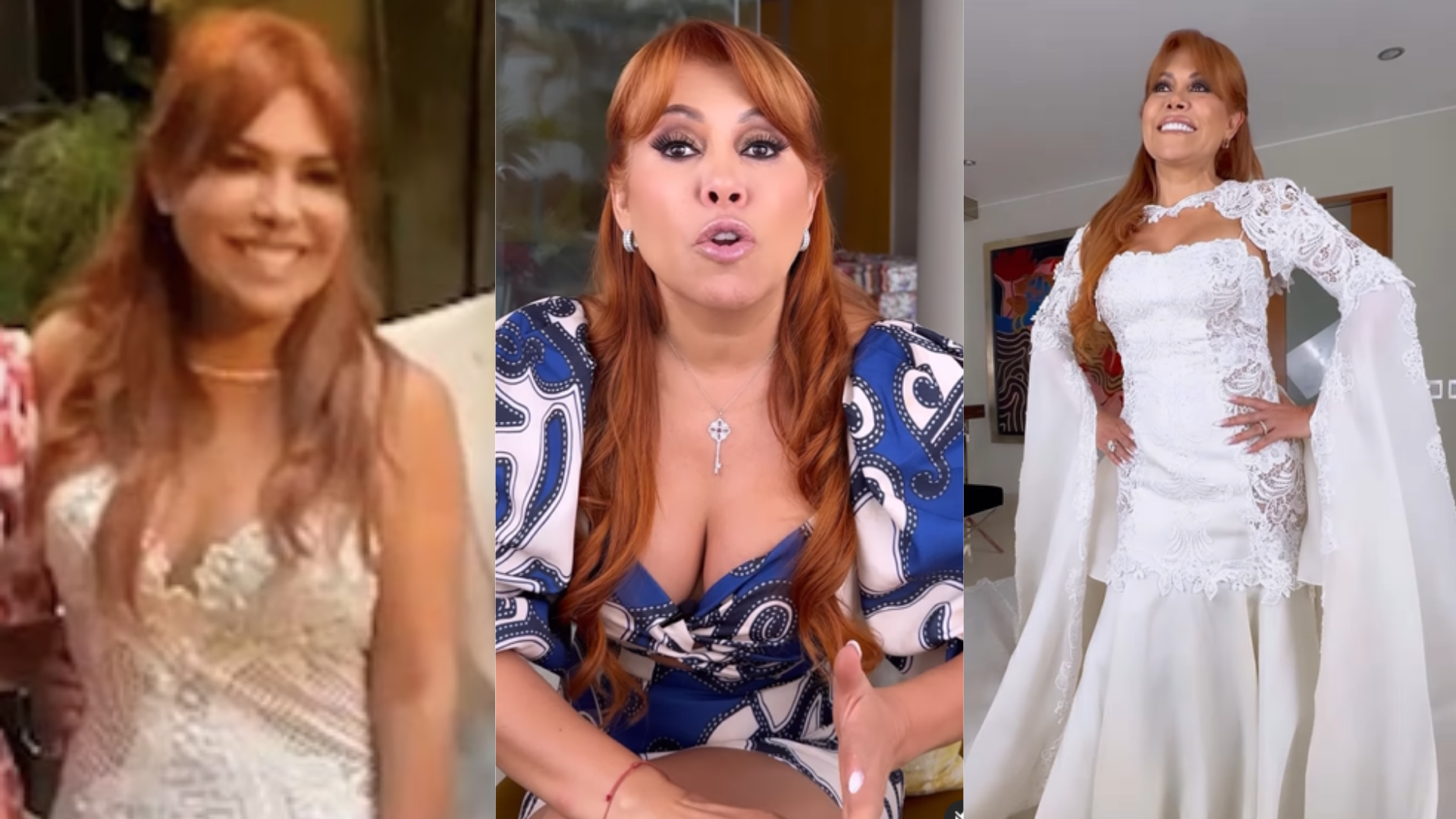 Magaly Medina causa revuelo al anunciar lo que hará con sus vestidos de novia valorizados en miles de dólares